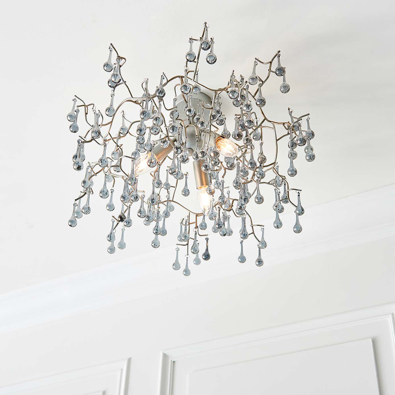 Vogue Wisteria 3 Light Semi Flush Ceiling Fitting
