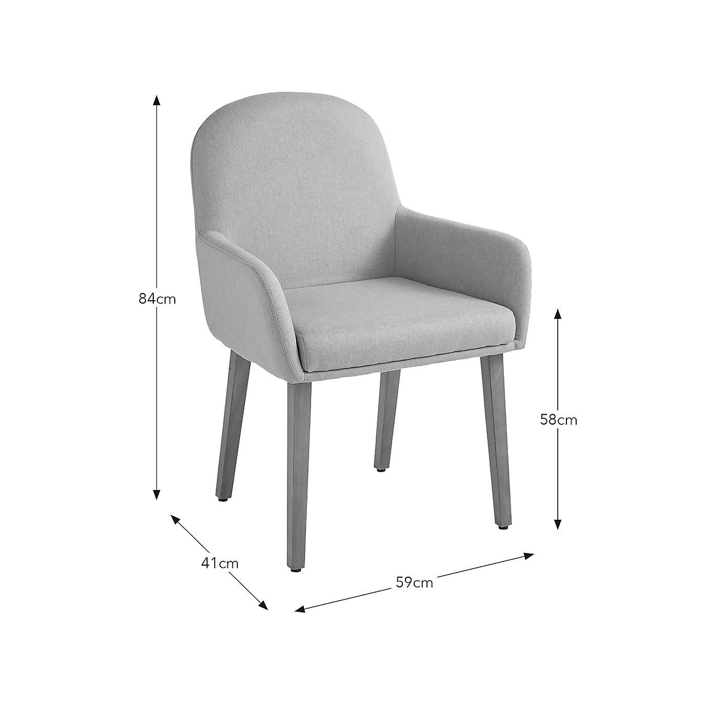 Agnes Carver Dining Chair, Fabric