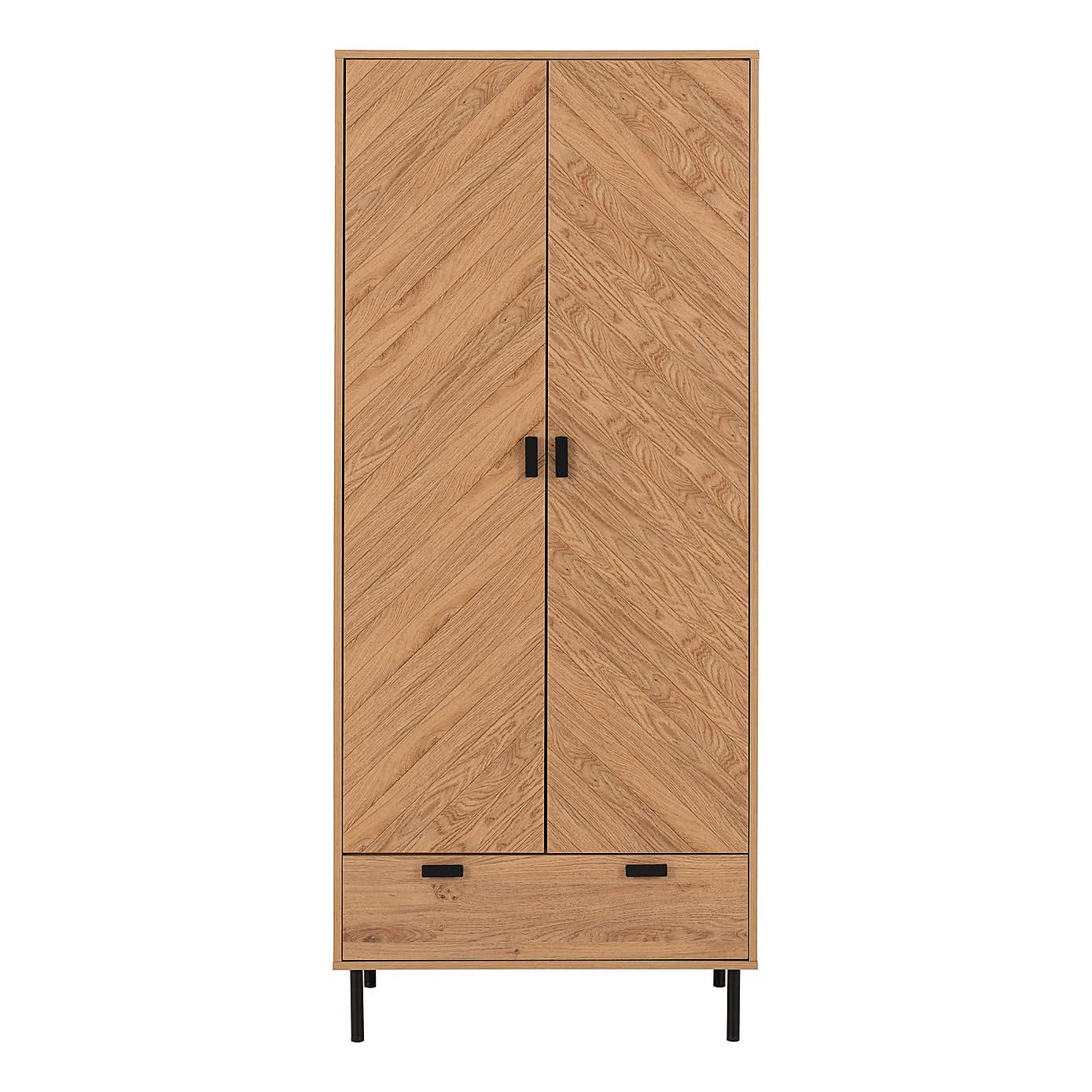 Leon Double Wardrobe, Oak Effect