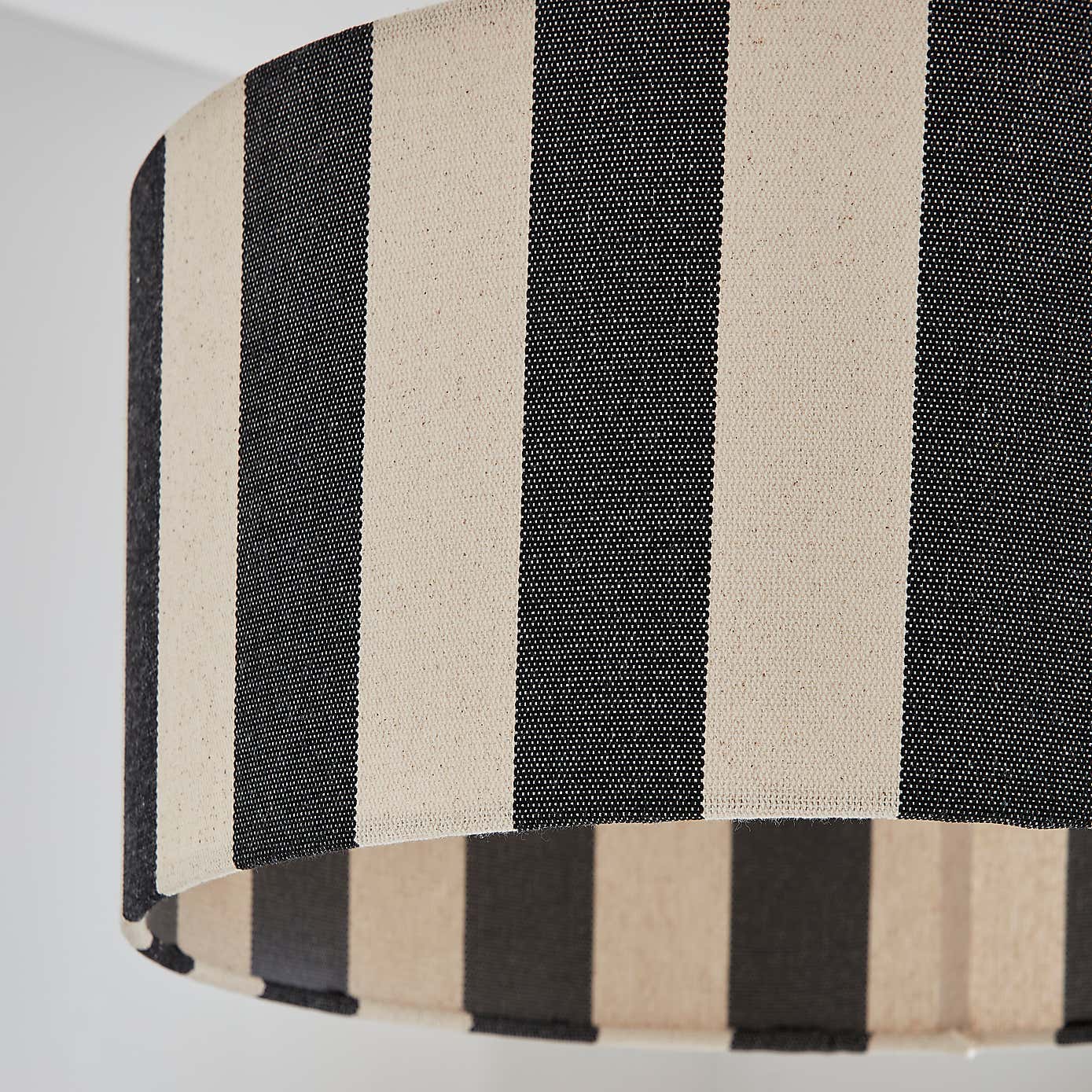 Beatrice Stripe Shallow Drum Lamp Shade