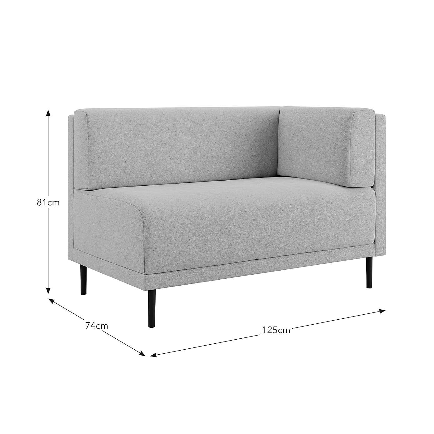 Mae Corner Dining Bench, Textured Weave