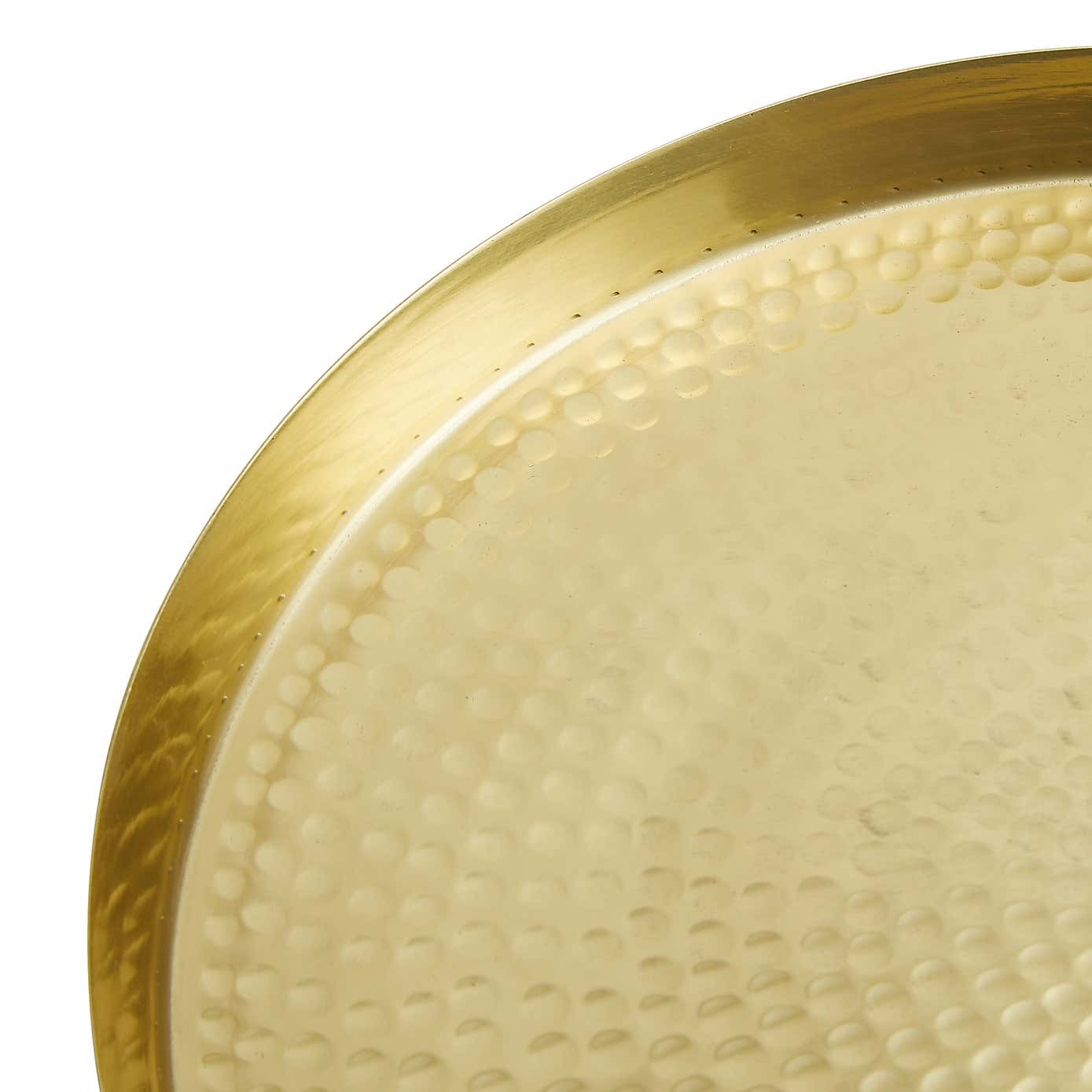 Gold Metal Hammered Tray