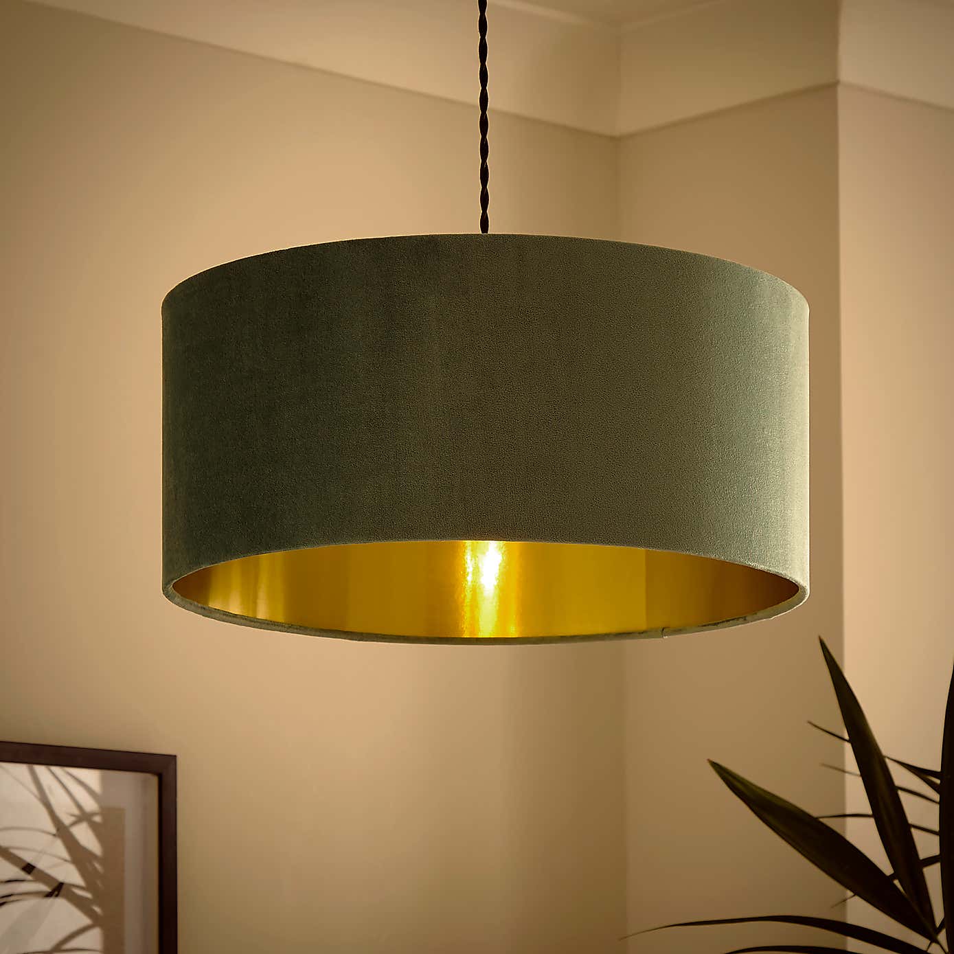 Ari Velvet Drum Lamp Shade