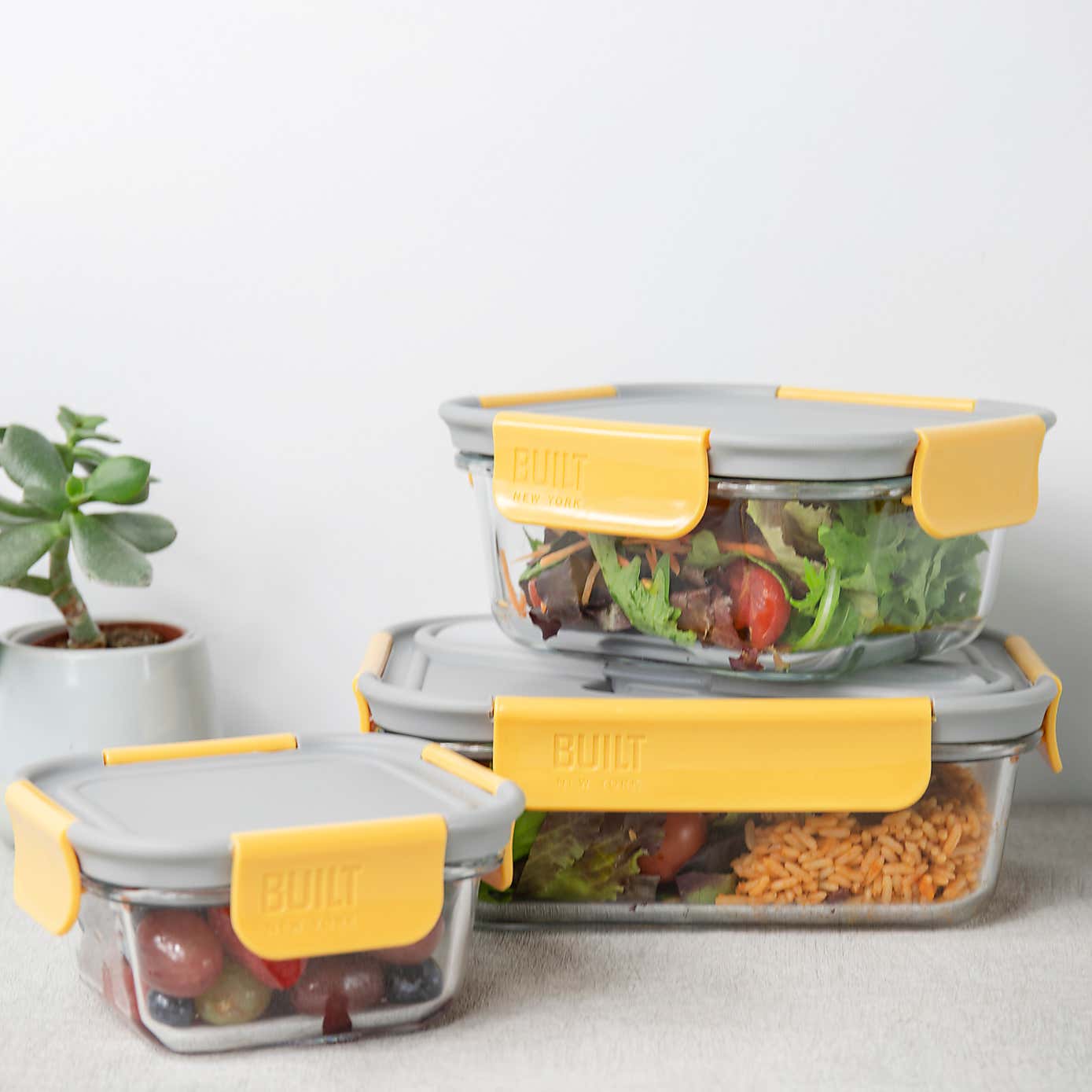 Microwave Safe Glass Lunch Box with Cutlery