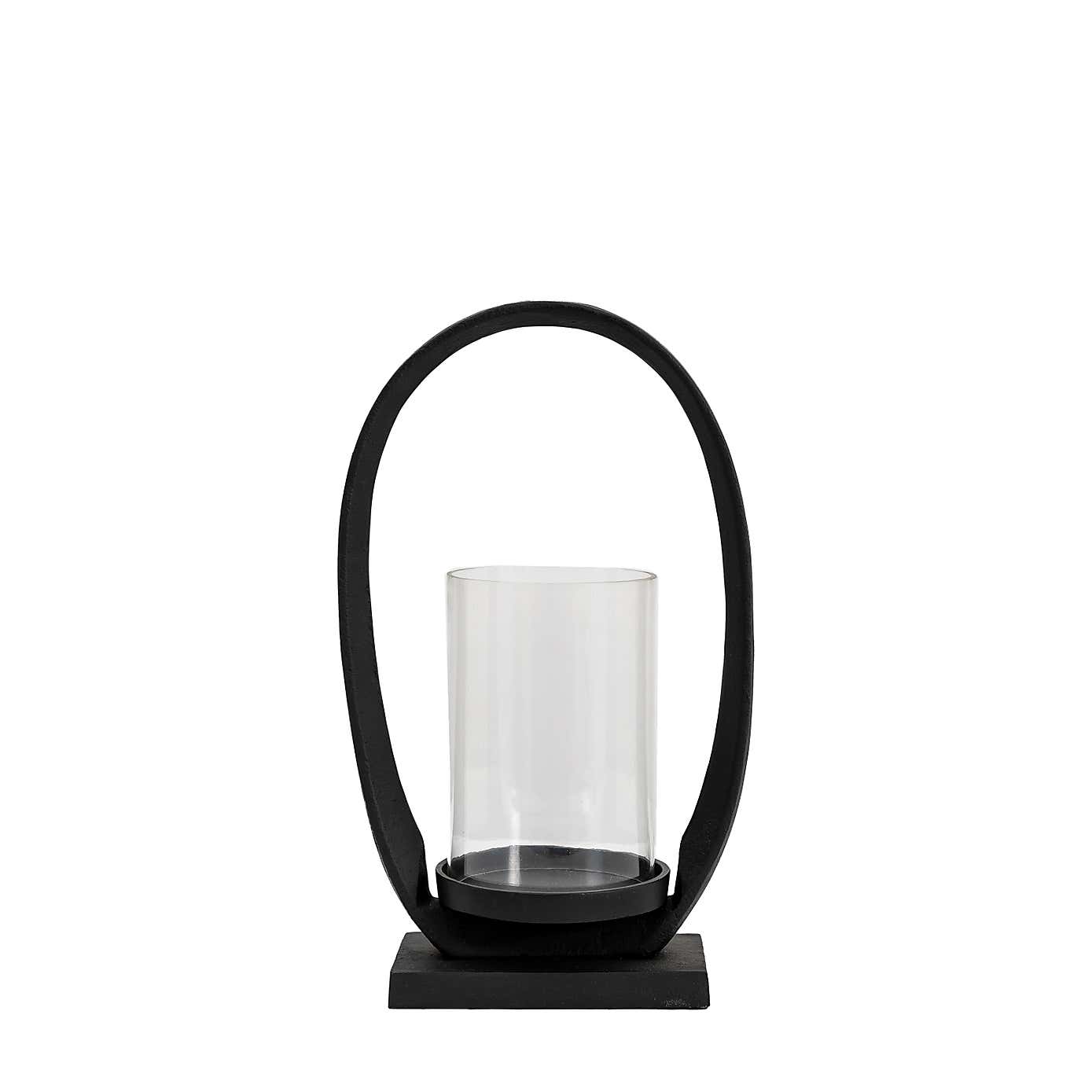 Saline Lantern Black 33cm