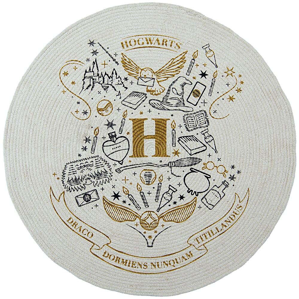 Harry Potter Hogwarts Cotton Round Rug