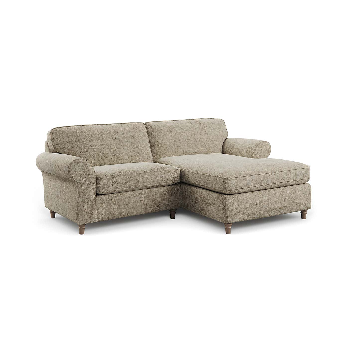 Flori Corner Chaise Sofa, Chunky Chenille