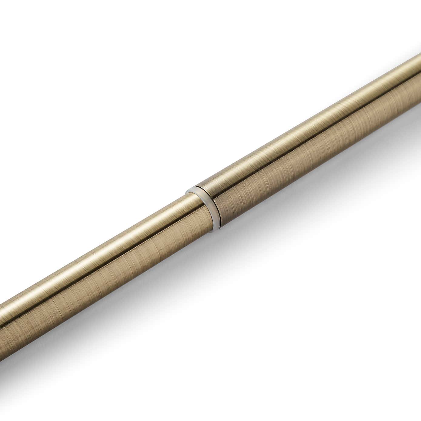 Faceted Ball Extendable Metal Eyelet Curtain Pole