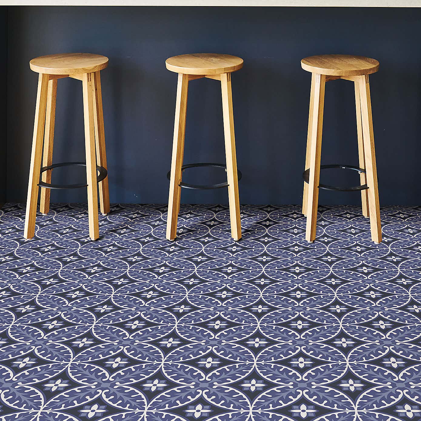 Capri Blue Self Adhesive Floor Tiles