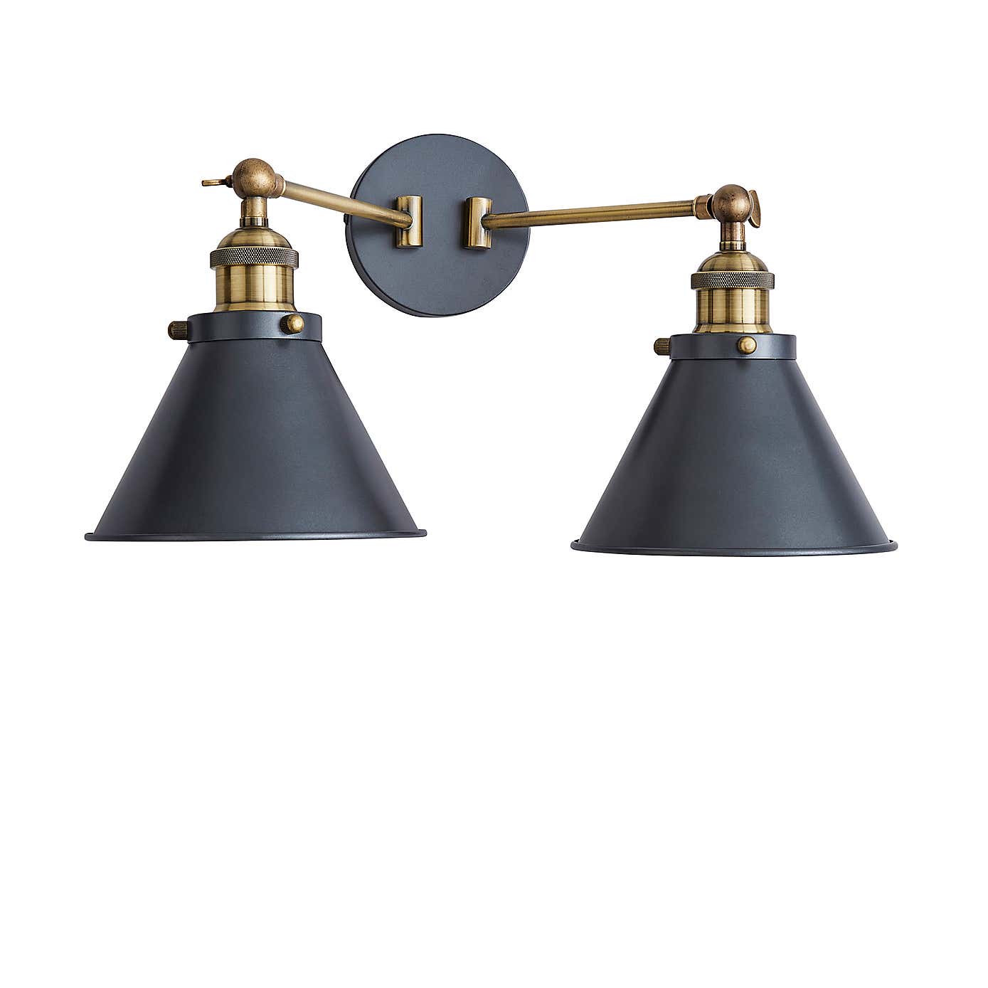 Logan Dual Wall Light Grey
