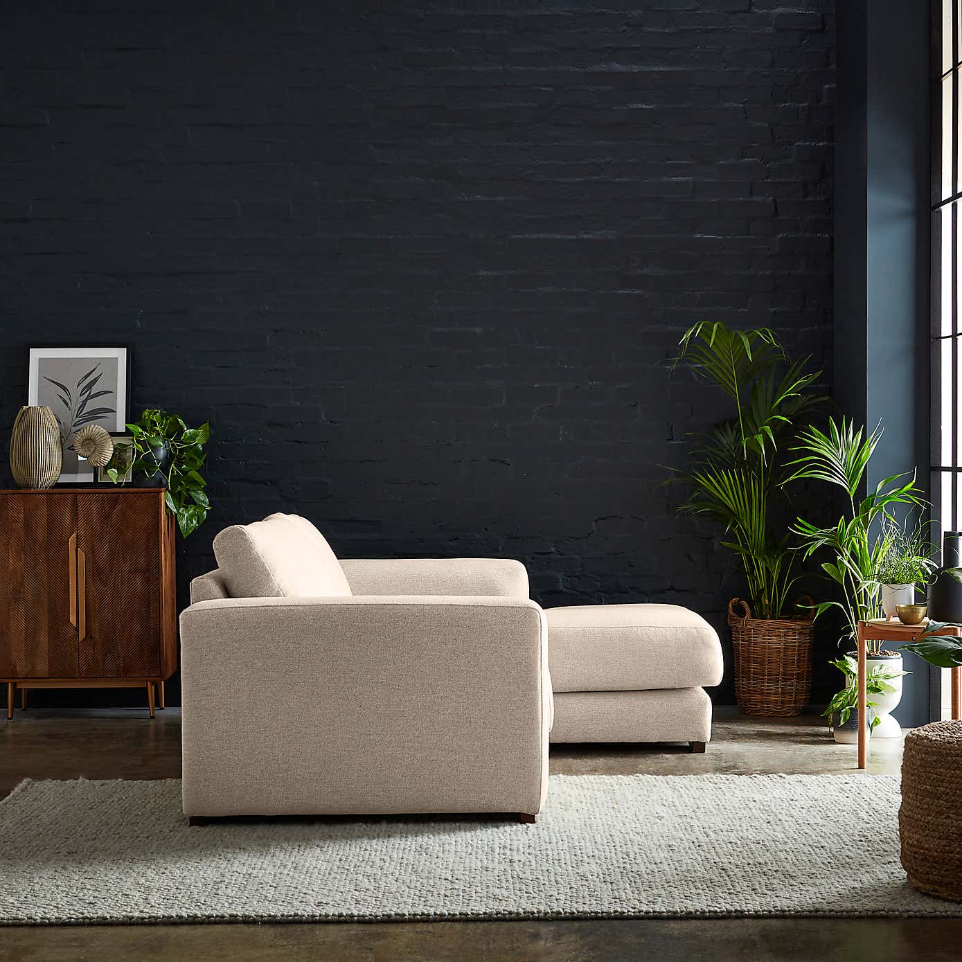 Clayton Cosy Weave Corner Chaise