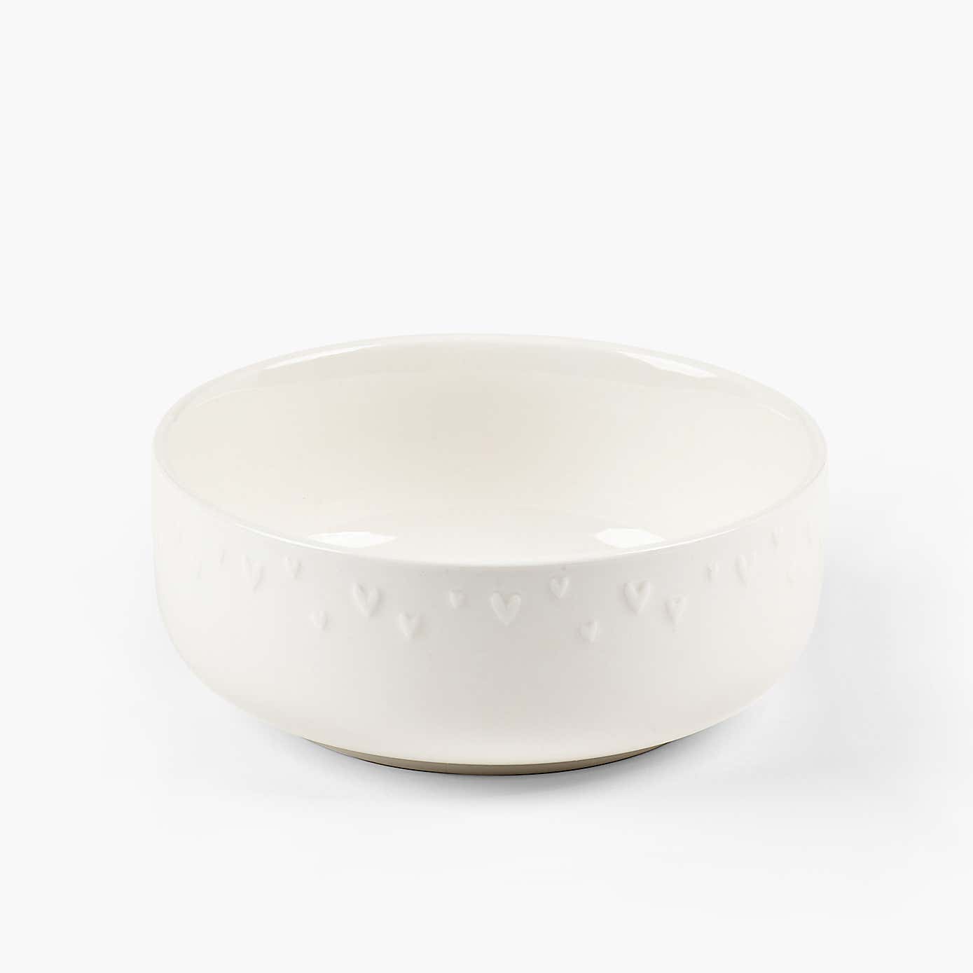Heart Embossed Cereal Bowl