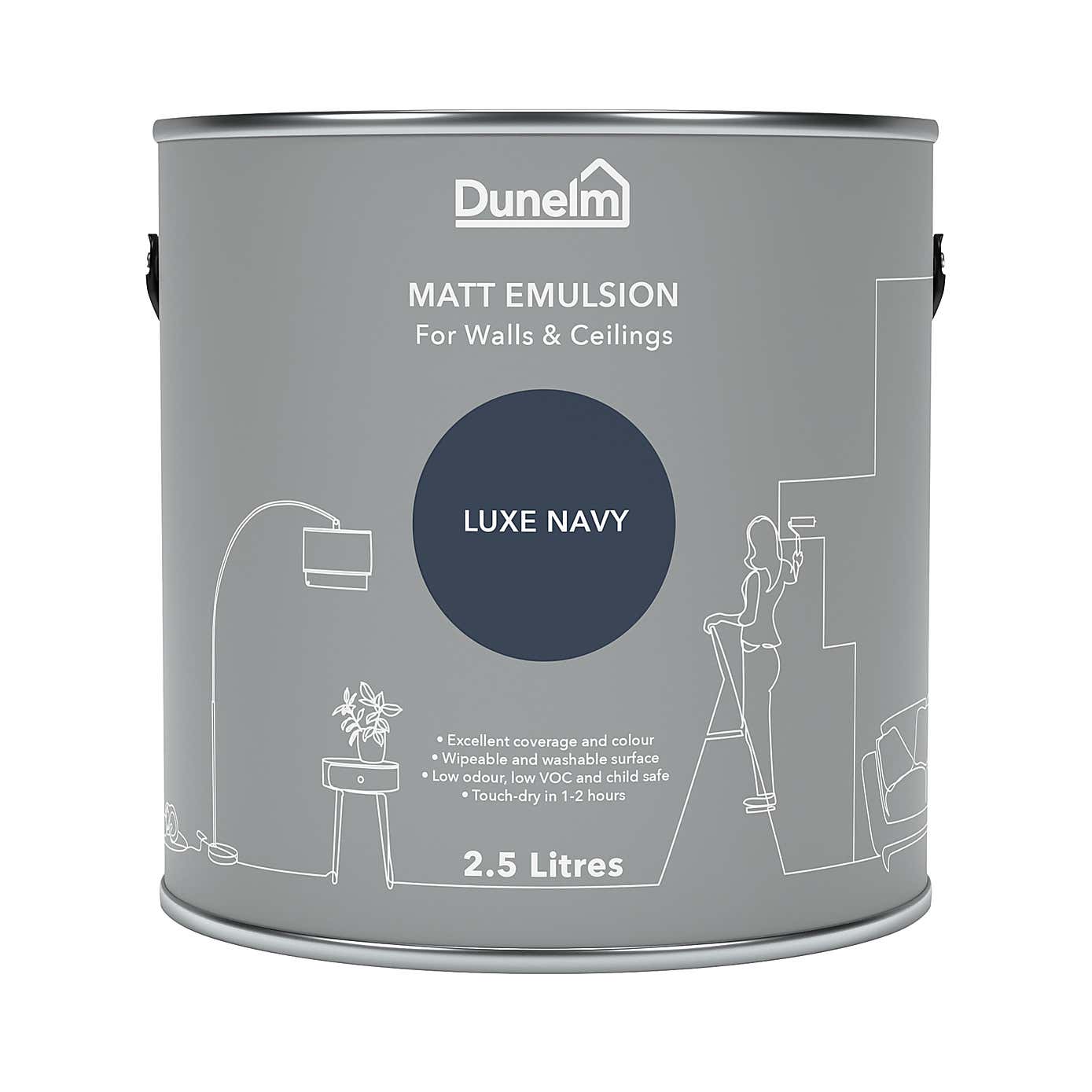 Dunelm Luxe Navy Matt Emulsion Paint