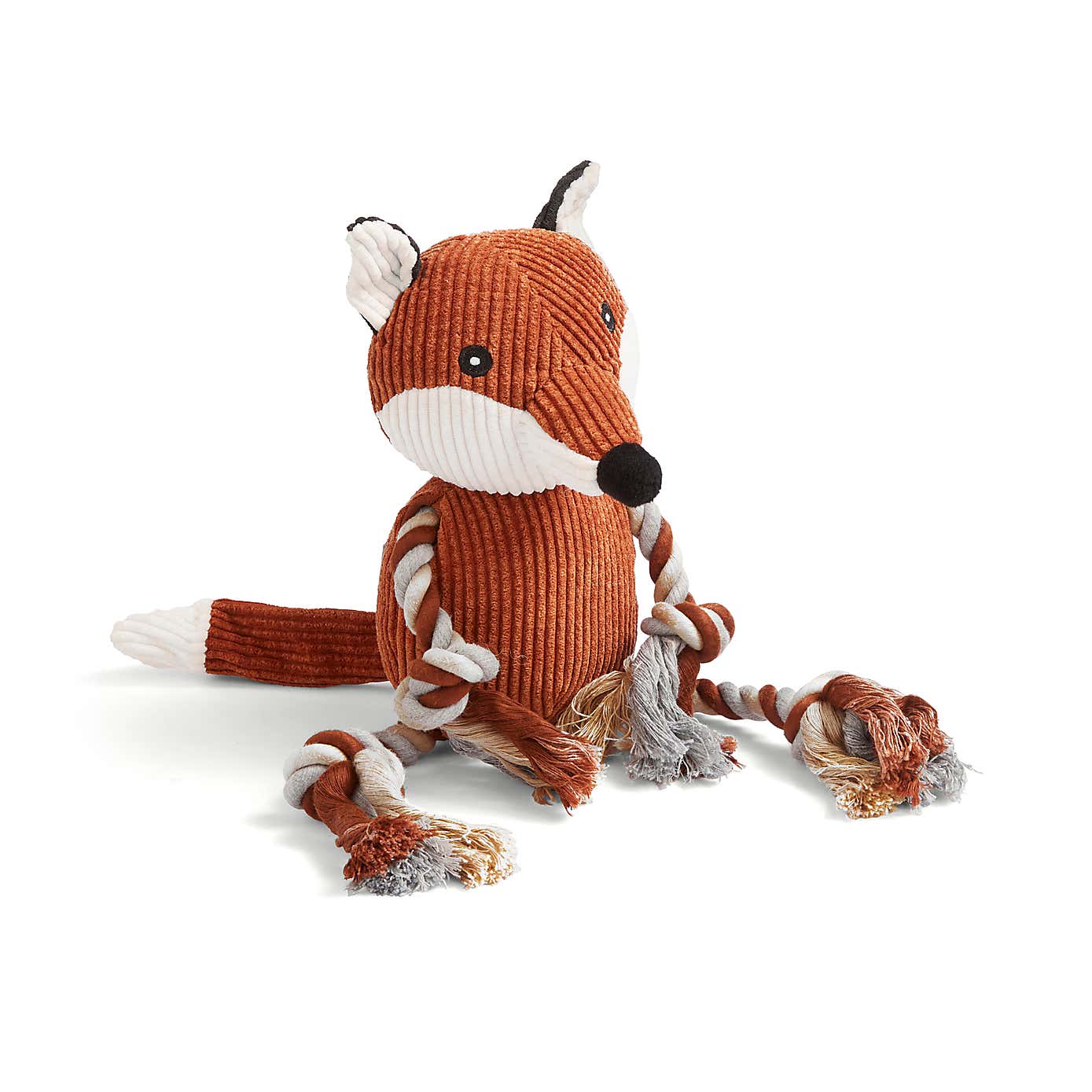 Fox Rope Pet Toy with Squeaker