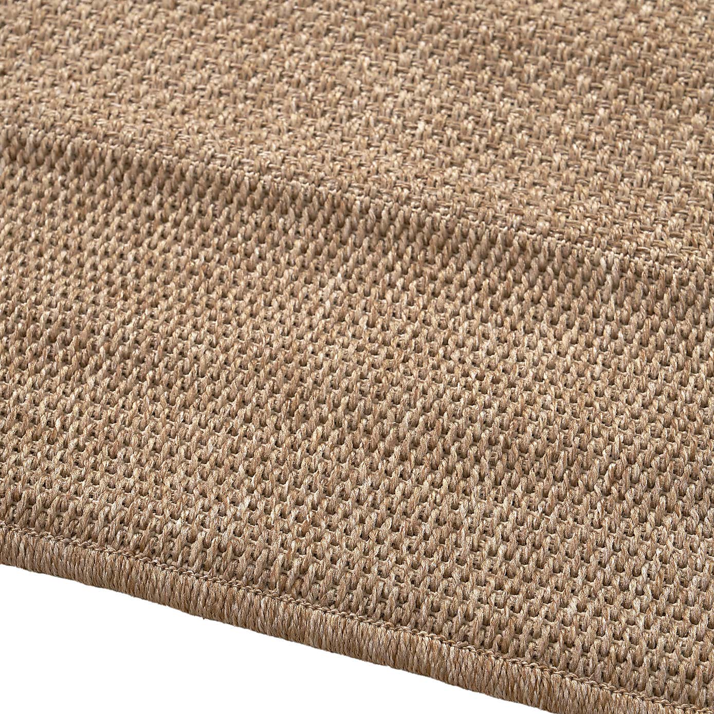 Pacific Lifestyle Natural Border Design Rectangle Indoor Outdoor Rug