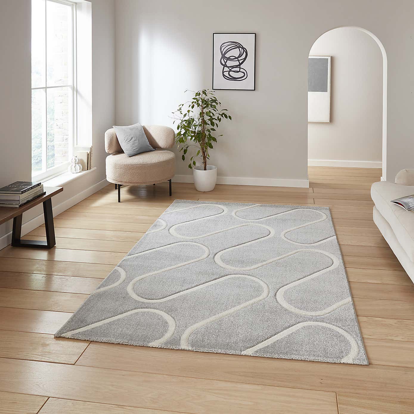 Catherine Lansfield Linear Curve Rug