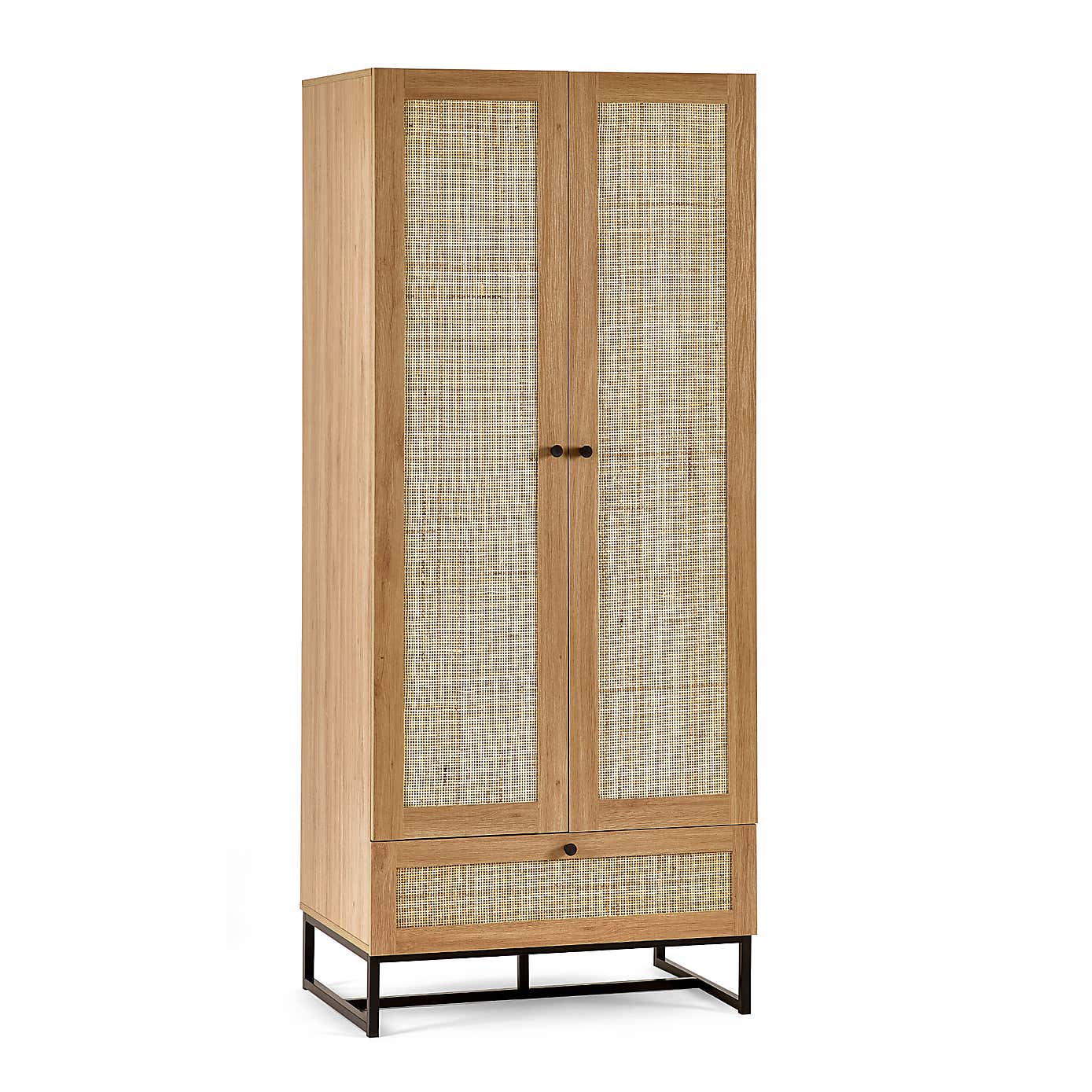 Hollis Double 1 Drawer Wardrobe, Oak