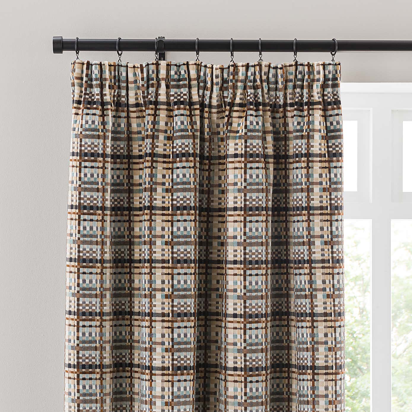 Roxana Cut Velvet Pencil Pleat Curtains
