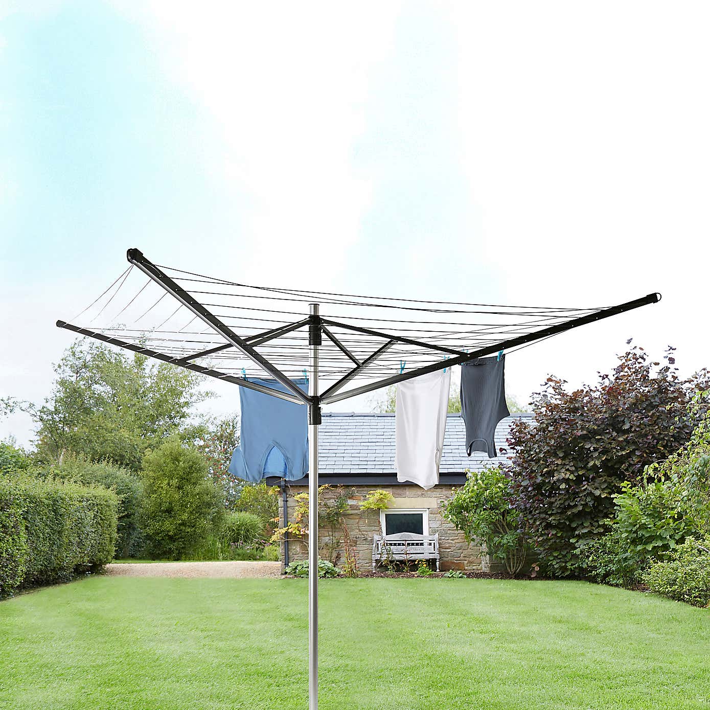 Rotary Outdoor Airer 4 Arm 60m