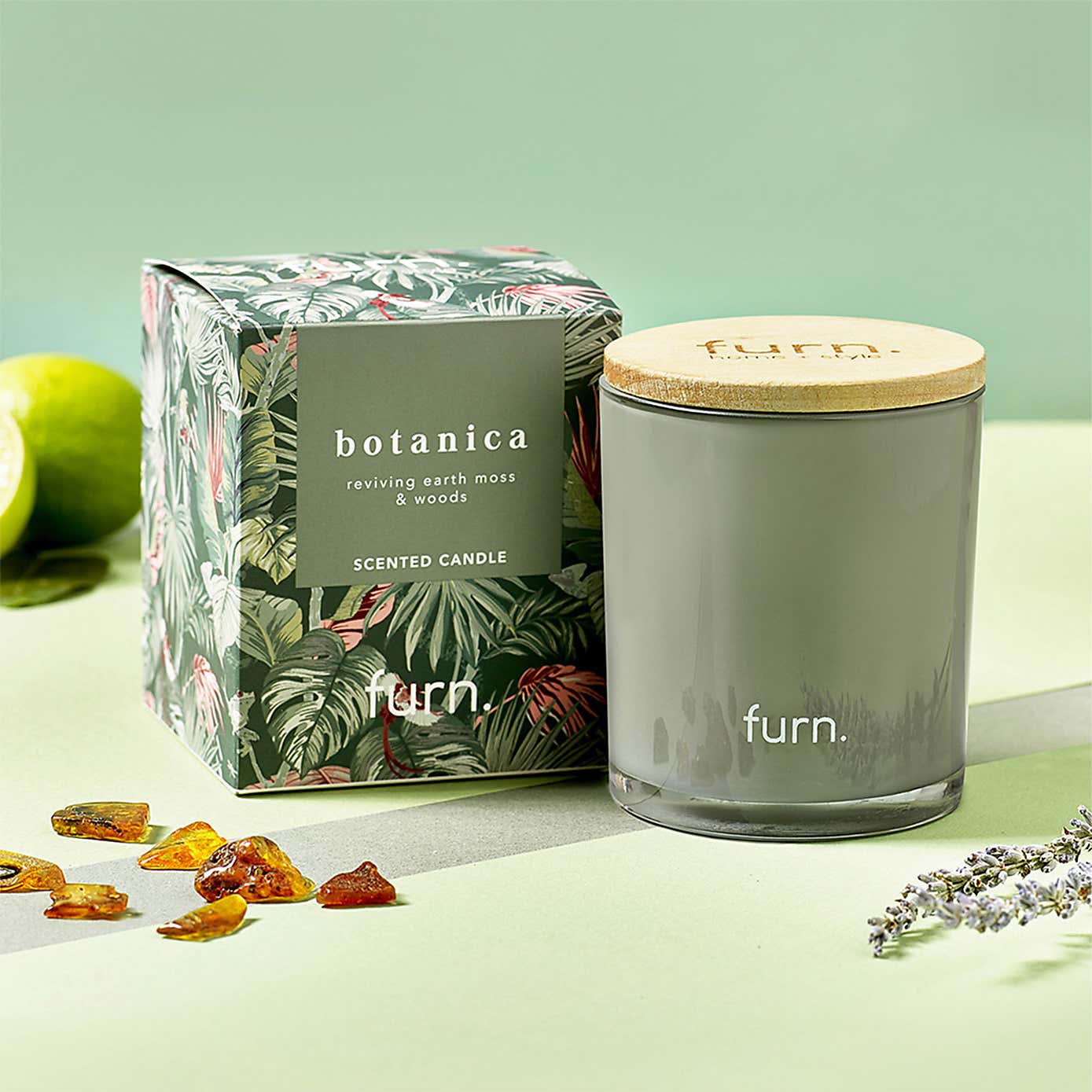Furn. Amazonia Botanica Earthy Moss & Peppermint Candle