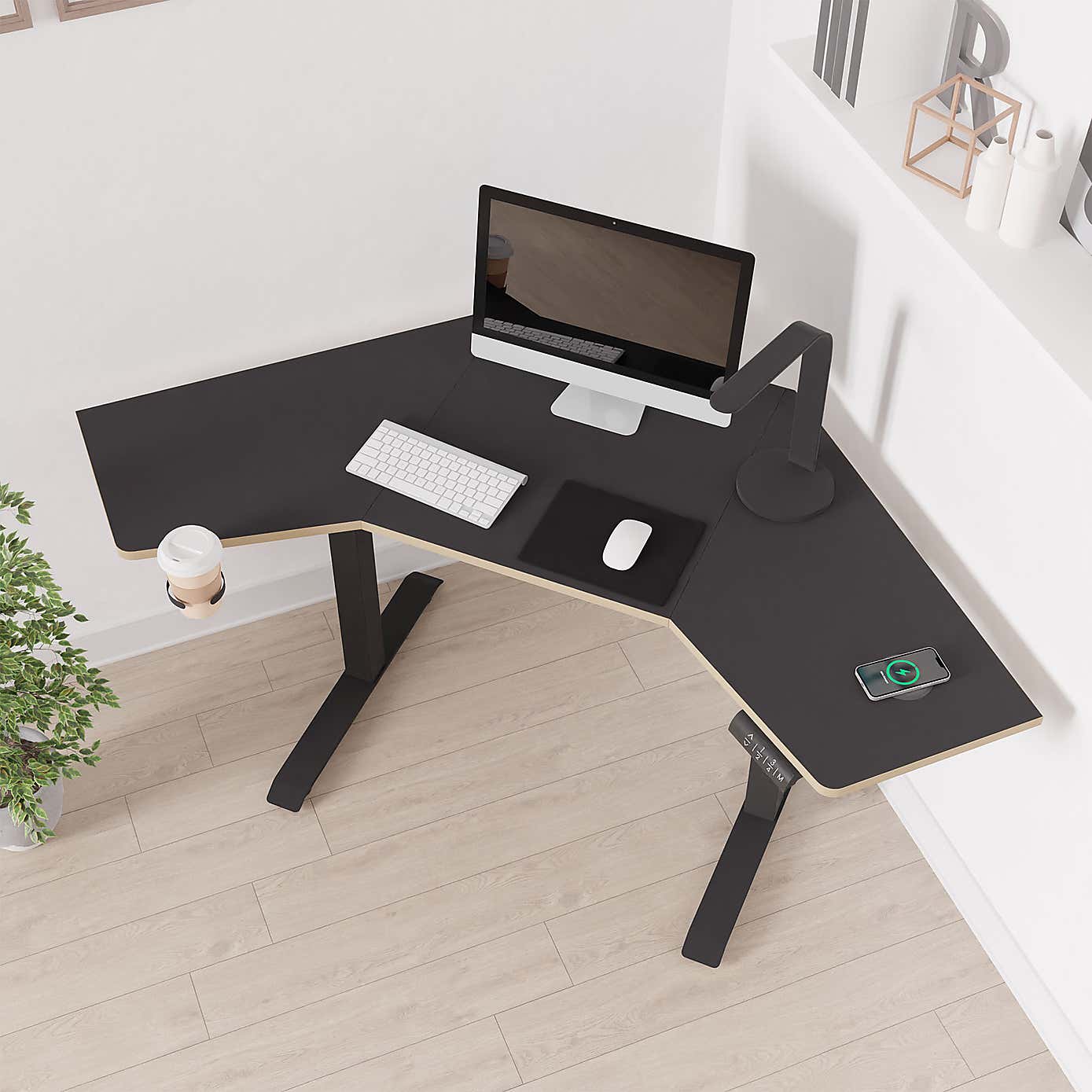 Gino Corner Height Adjustable Desk