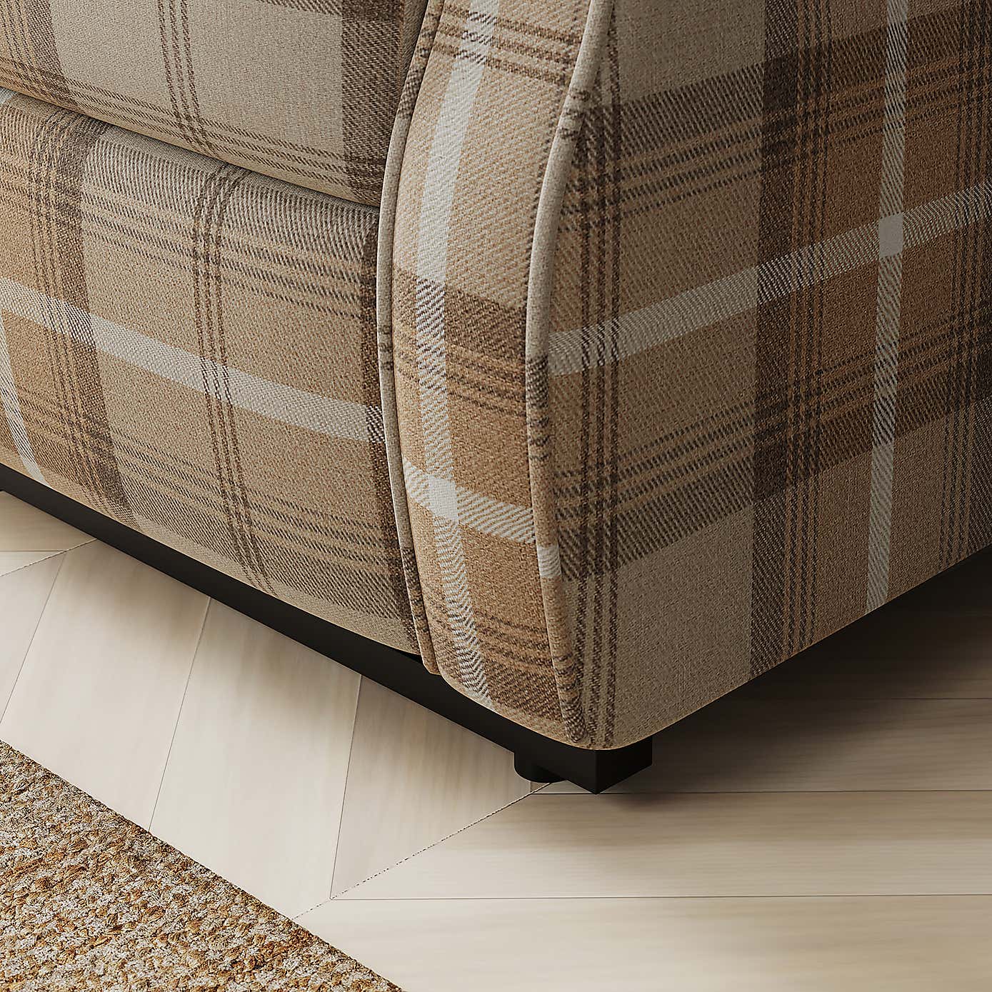 Edith 2 Seater Electric Recliner Check Print