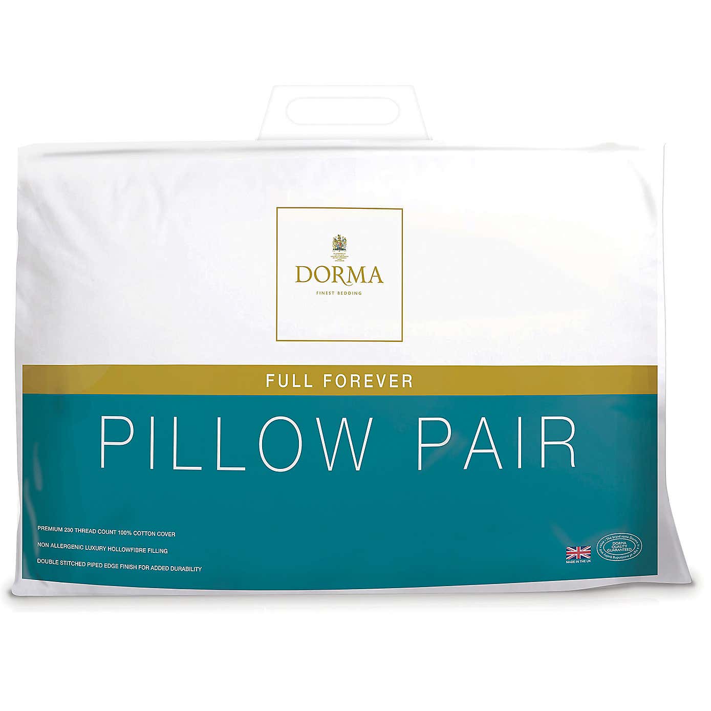 Dorma Pack of 2 Full Forever Anti-Allergy Back Sleeper Pillows