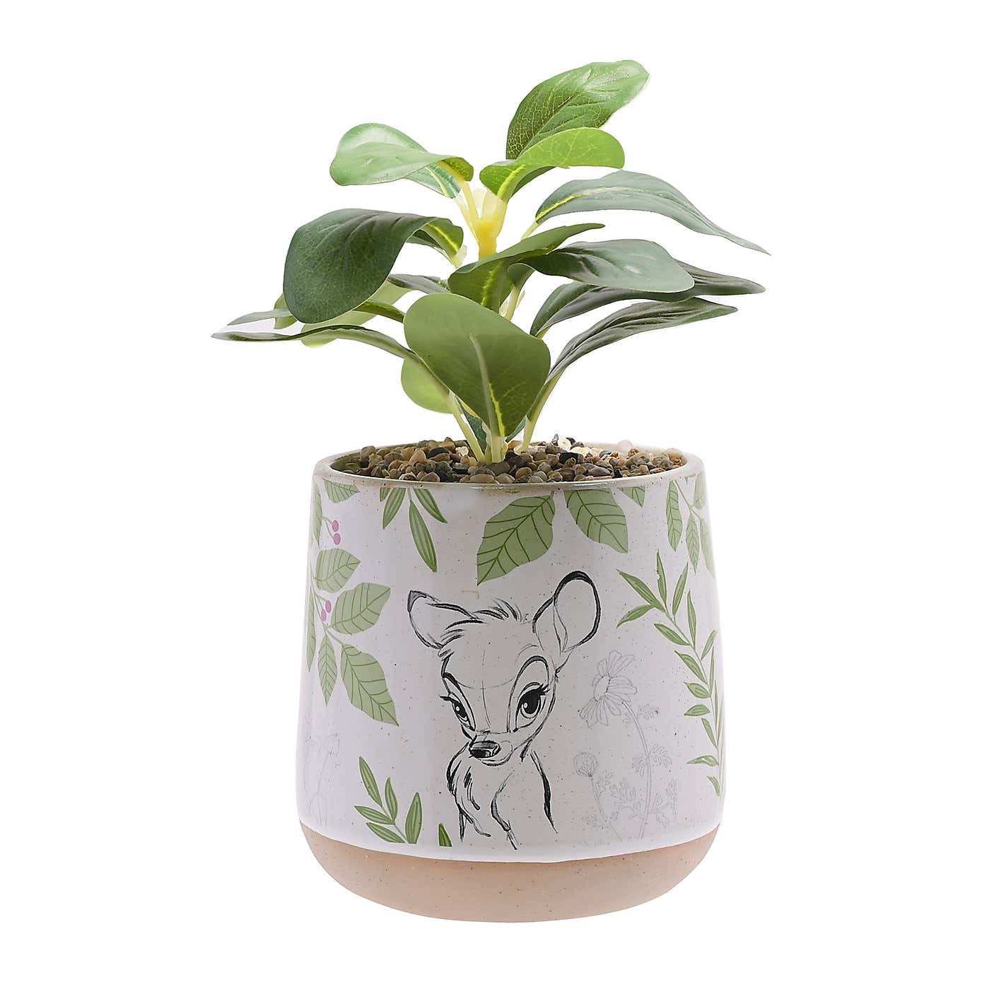 Set of 2 Artificial Succulents in Disney Bambi Plant Pots