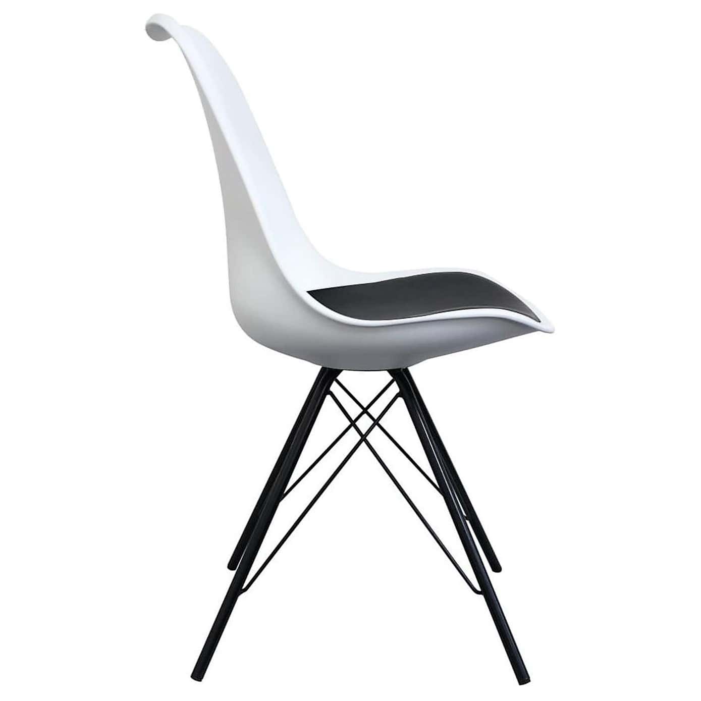 Fusion Living Soho White Plastic Dining Chair