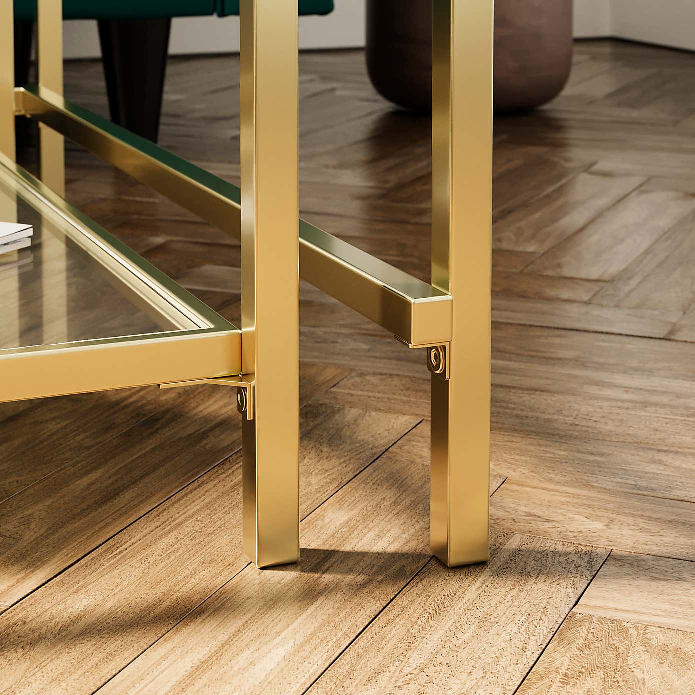 Sofia Glass Nest of Square Coffee Tables