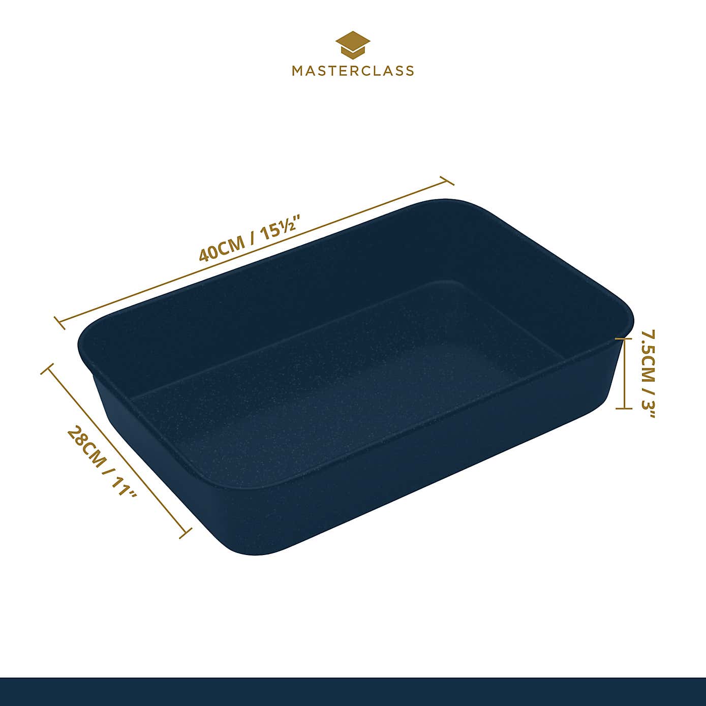 MasterClass Professional Enamel Roasting Pan 40 x 28cm