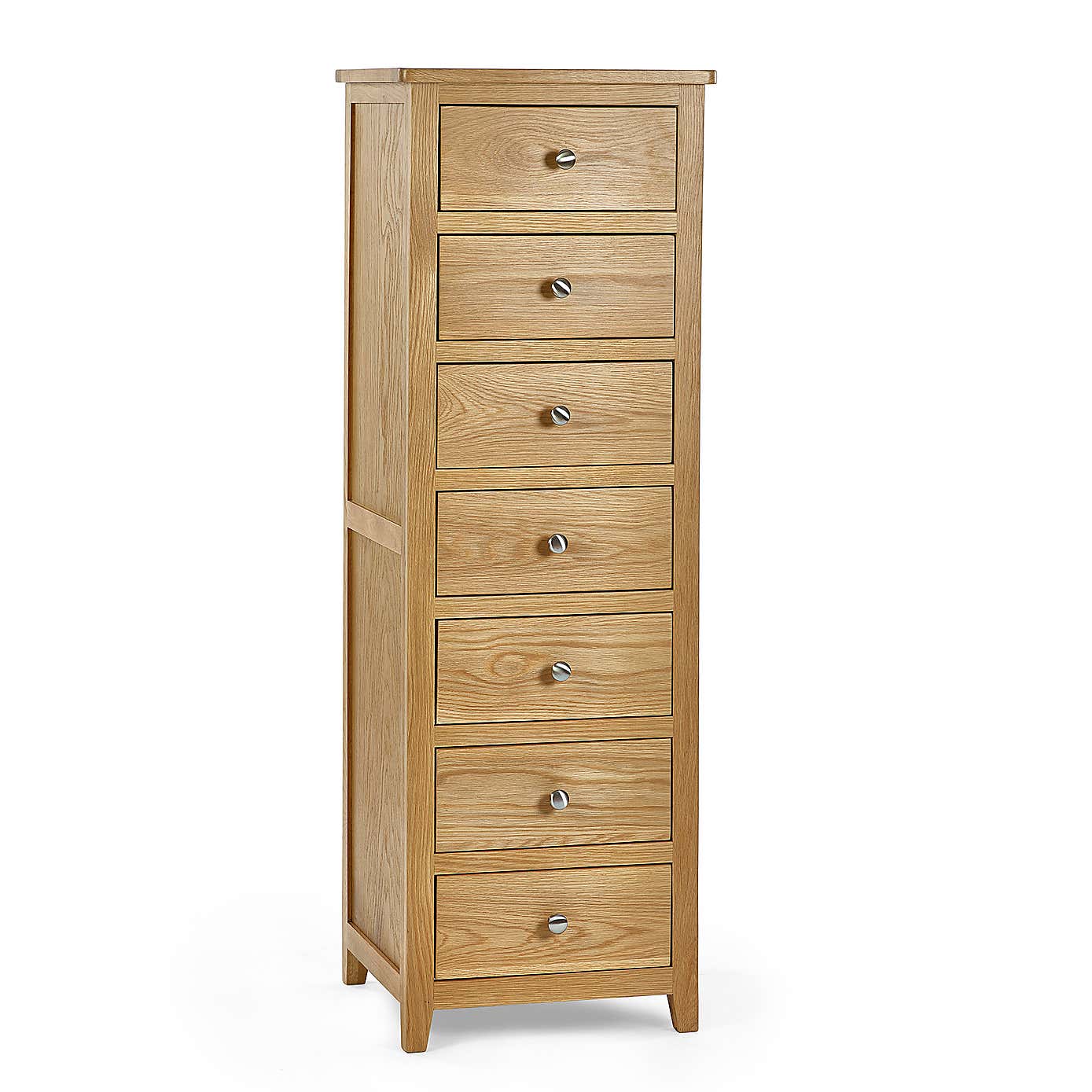 Jenkins 7 Drawer Narrow Chest, Oak