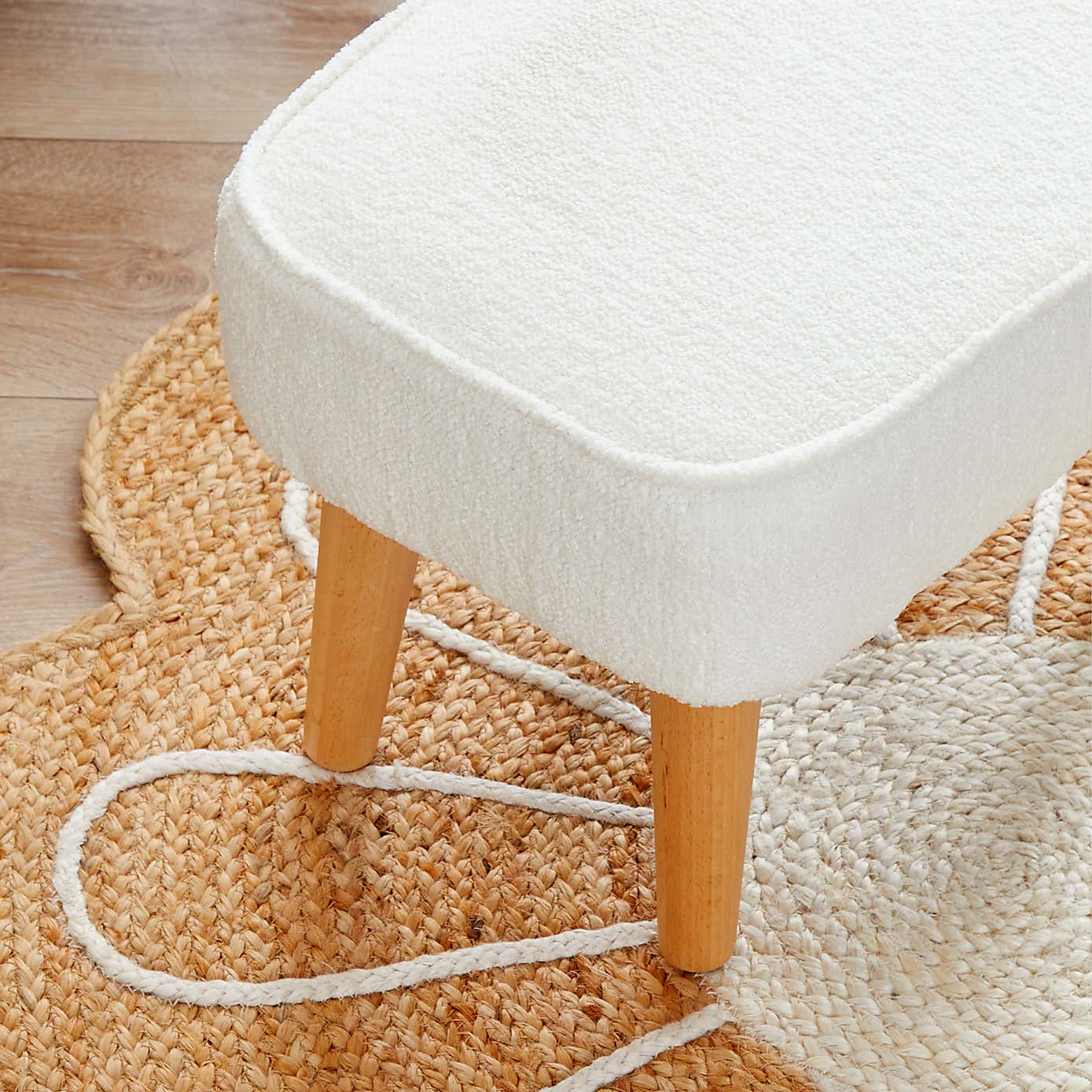 Freya Boucle Nursing Chair with Stool