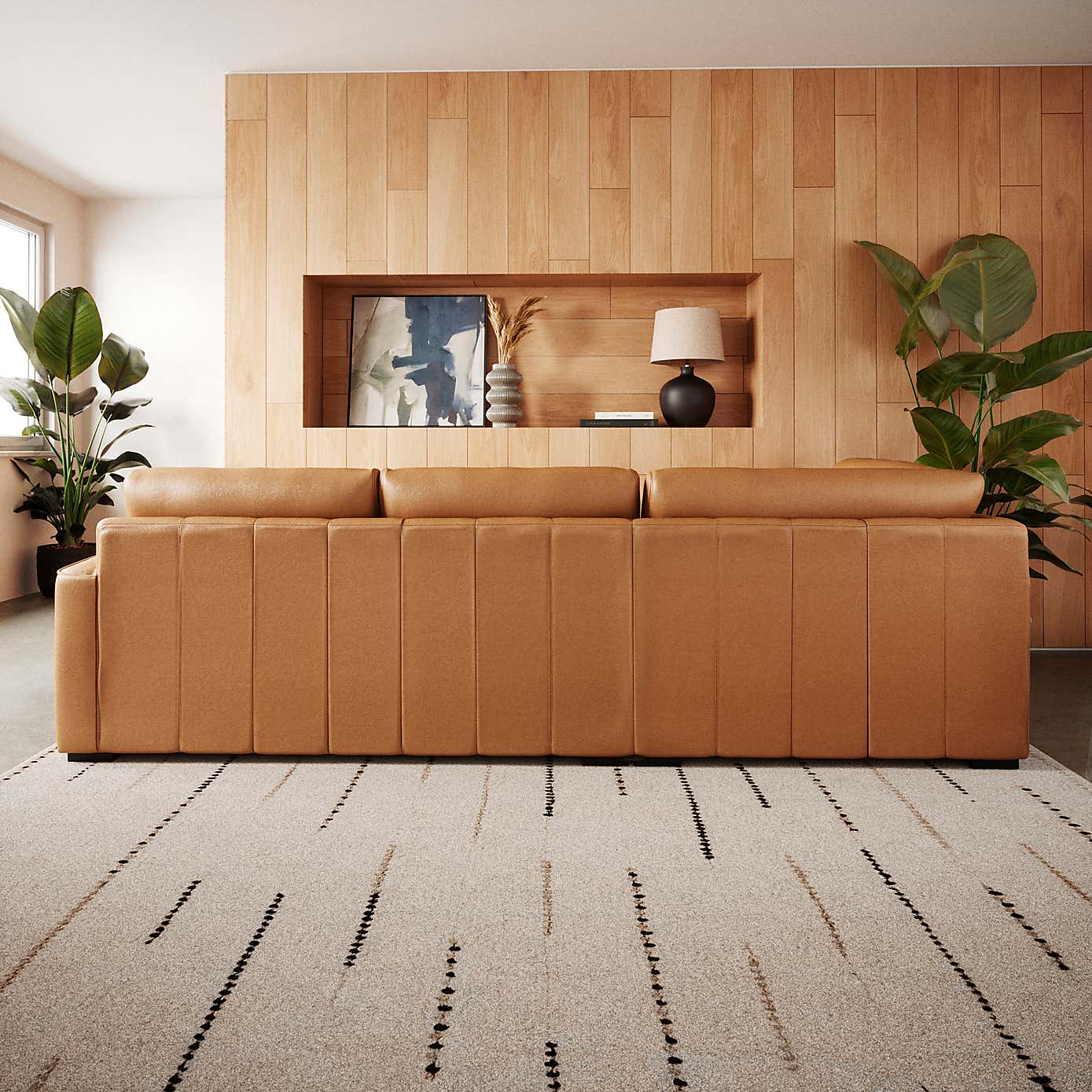 Carson Vintage Leather Large Corner Chaise Sofa