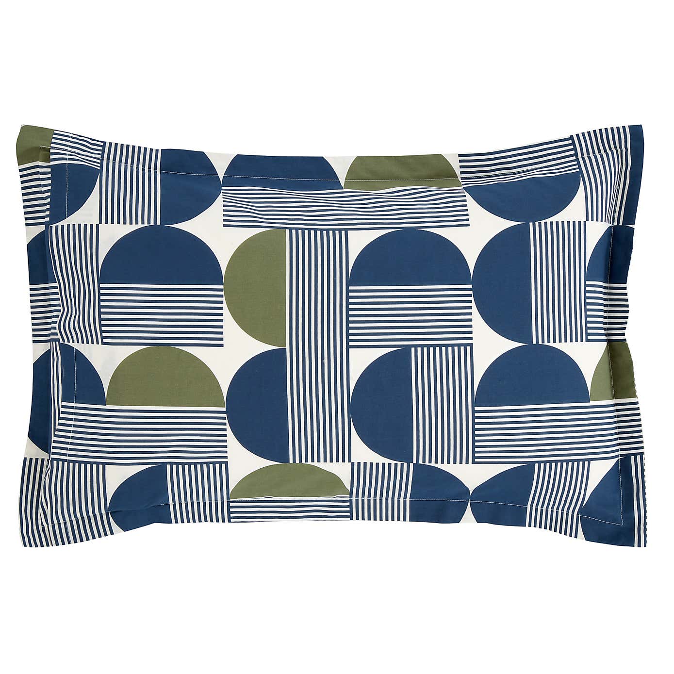 Bromley Modern Geo Navy Oxford Pillowcase