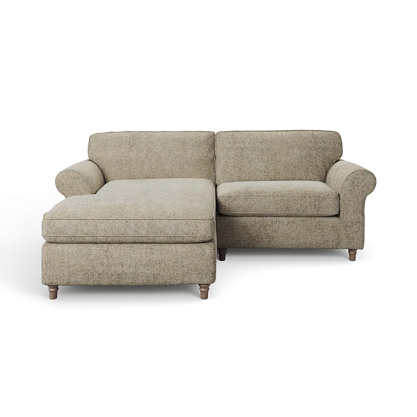 Flori Corner Chaise Sofa, Chunky Chenille