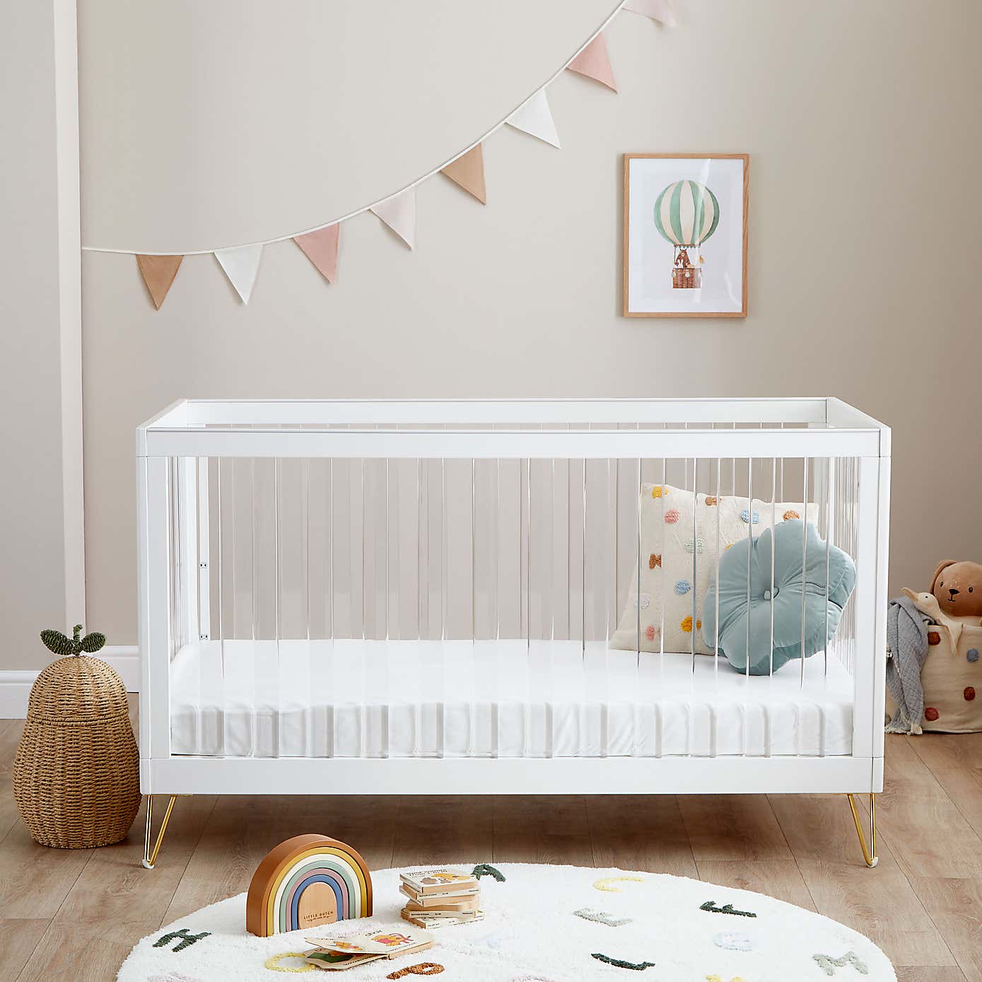 Kimi XL Acrylic Cot Bed