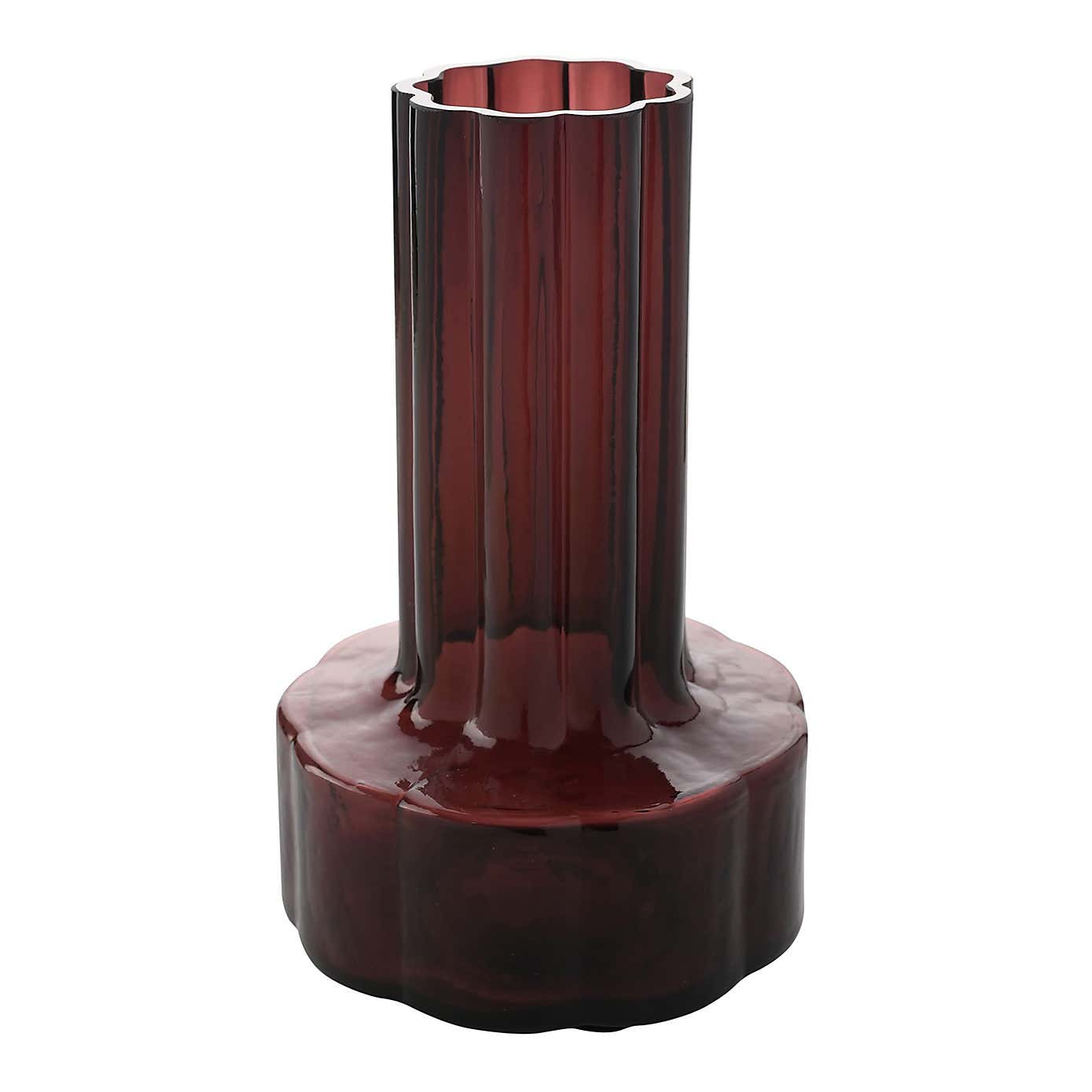 Hestia Glass Burgundy Vase