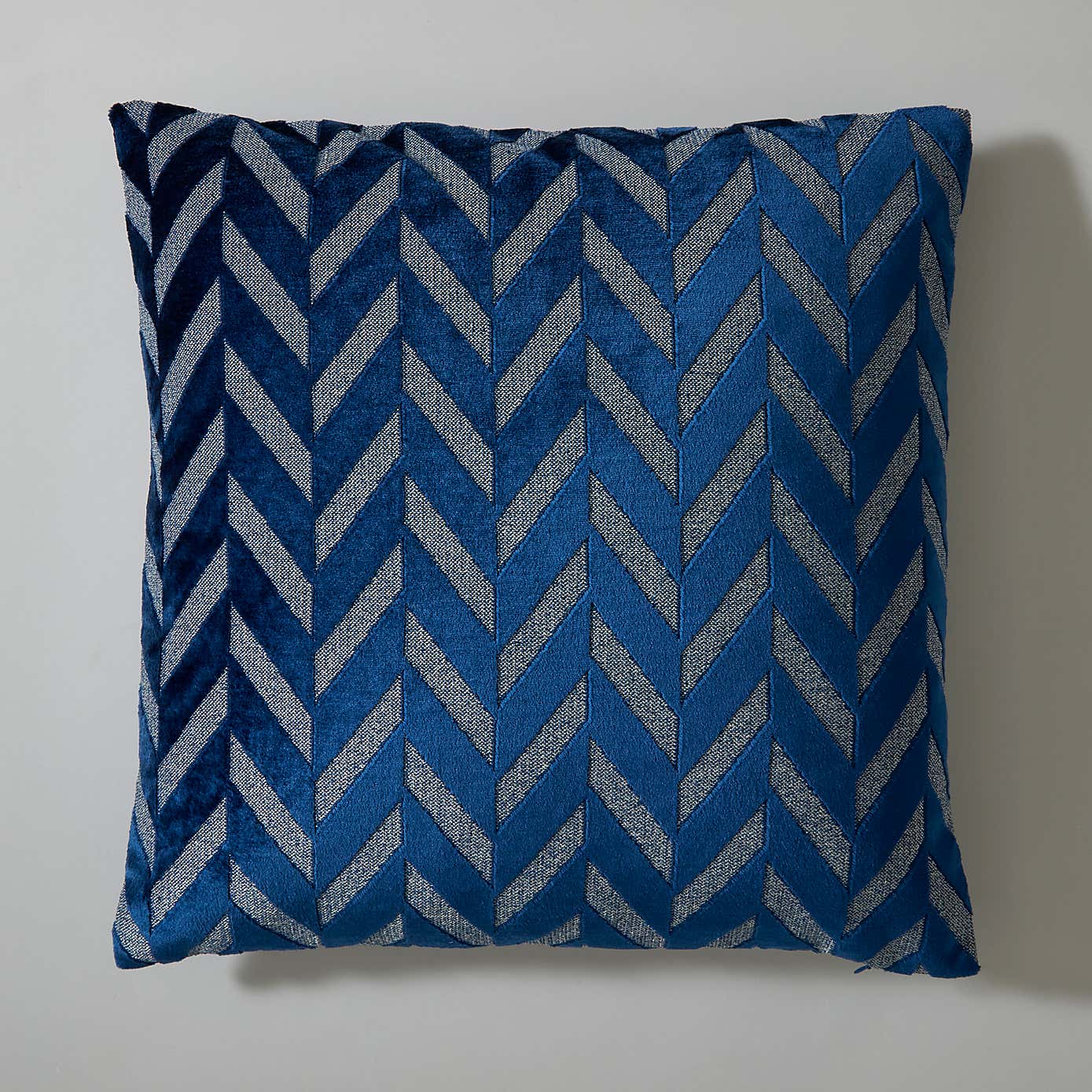 Cut Velvet Chevron Cushion Cover