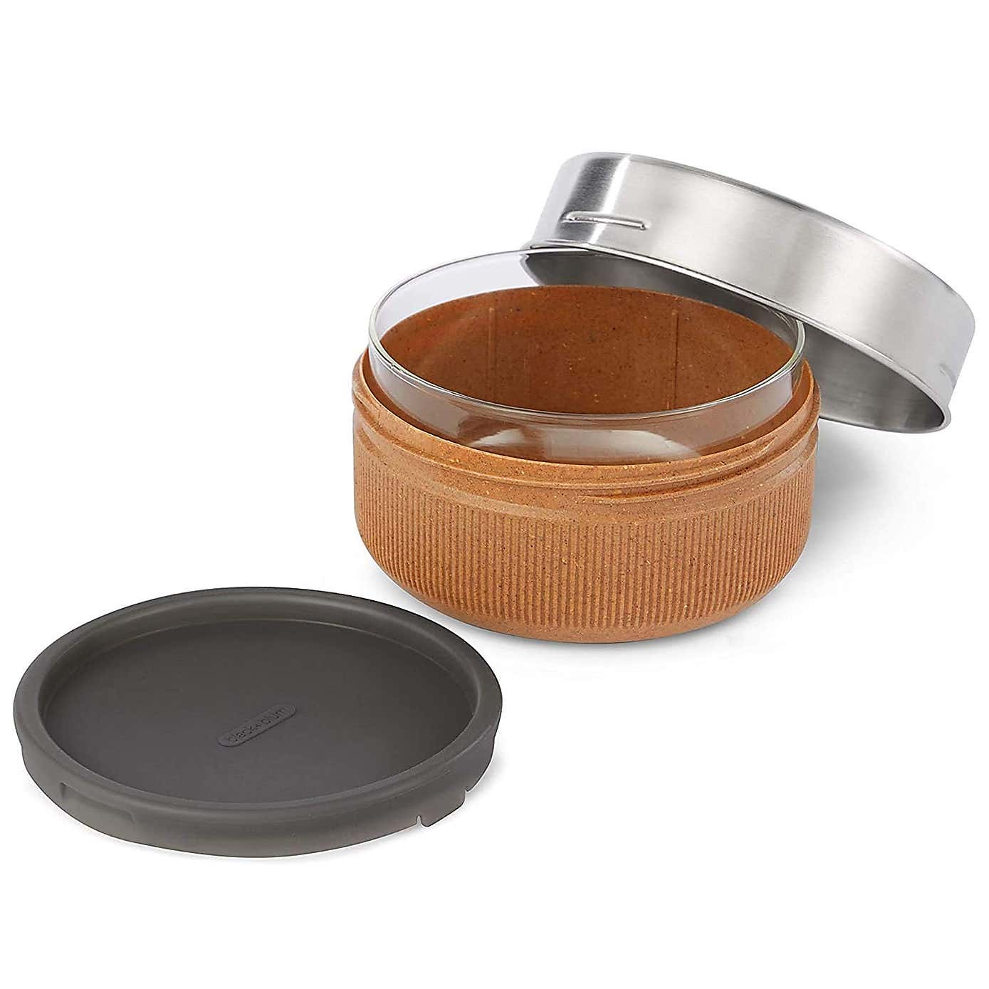 Black and Blum Glass Lunch Bowl