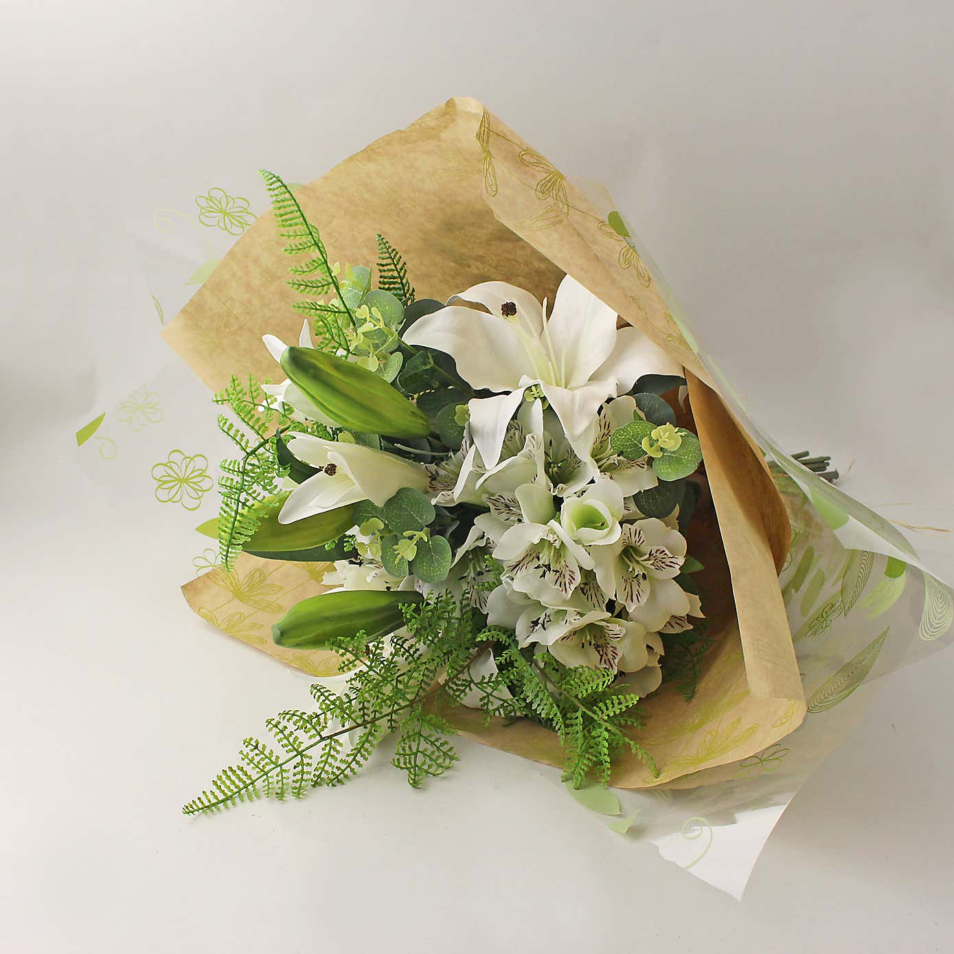 Florals Forever Artificial White Olivia Lily Luxury Bouquet