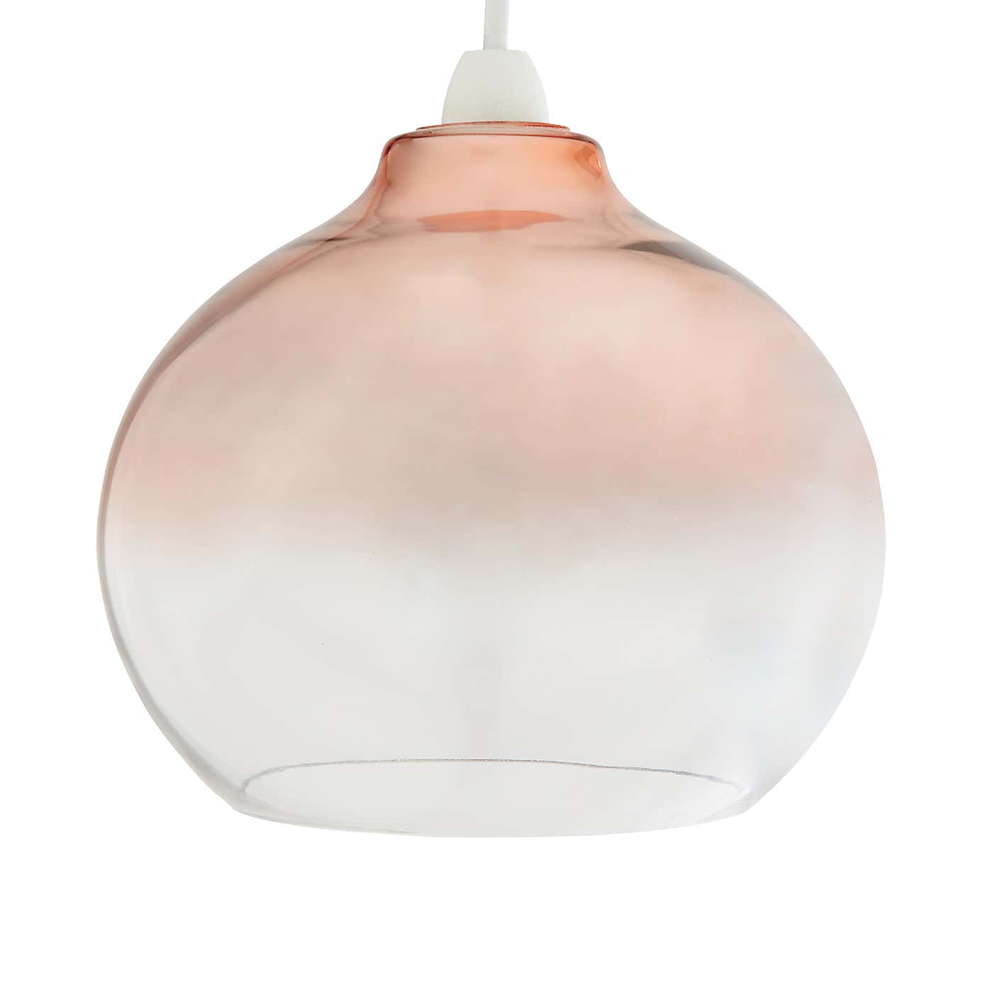 Nivala Metallic Ombre Copper Glass Easy Fit Pendant Shade