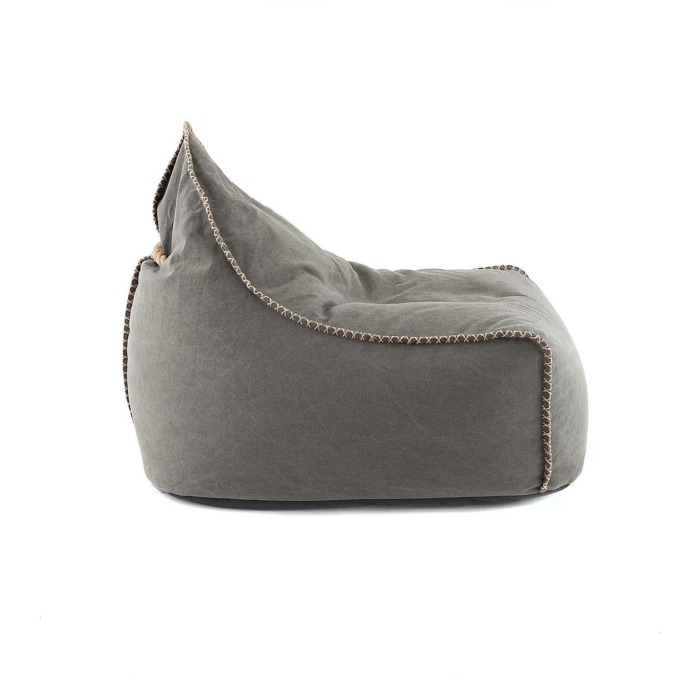 Charcoal Canvas Bean Chair