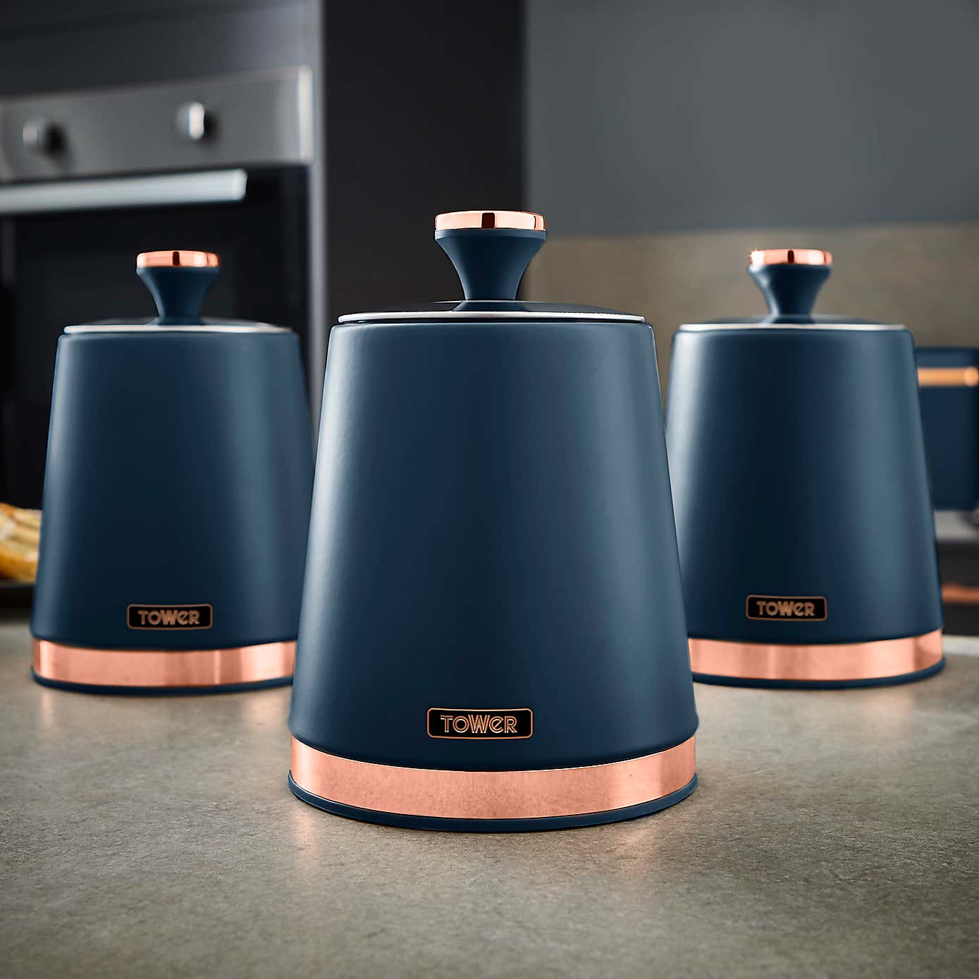 Tower Set of 3 Cavaletto Canisters