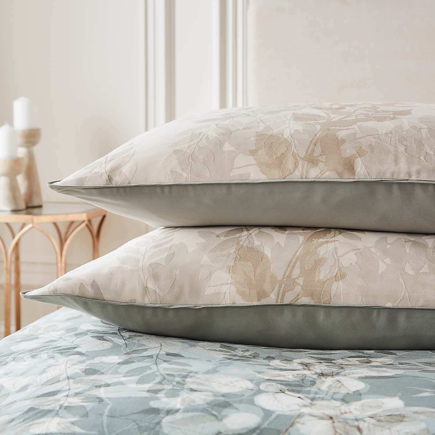 Dorma Whispering Leaves Standard Pillowcase Pair