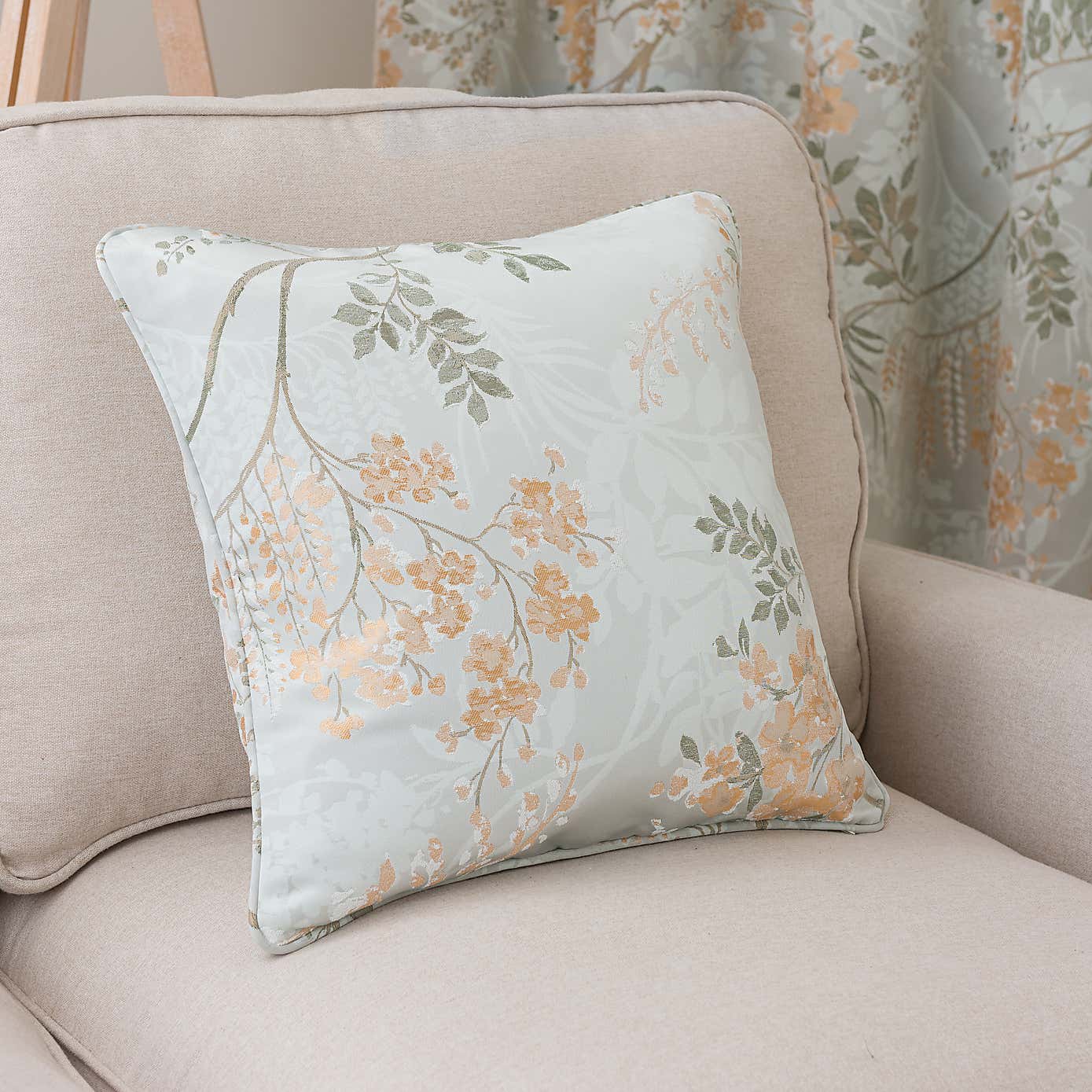 Trailing Wisteria Square Cushion Cover