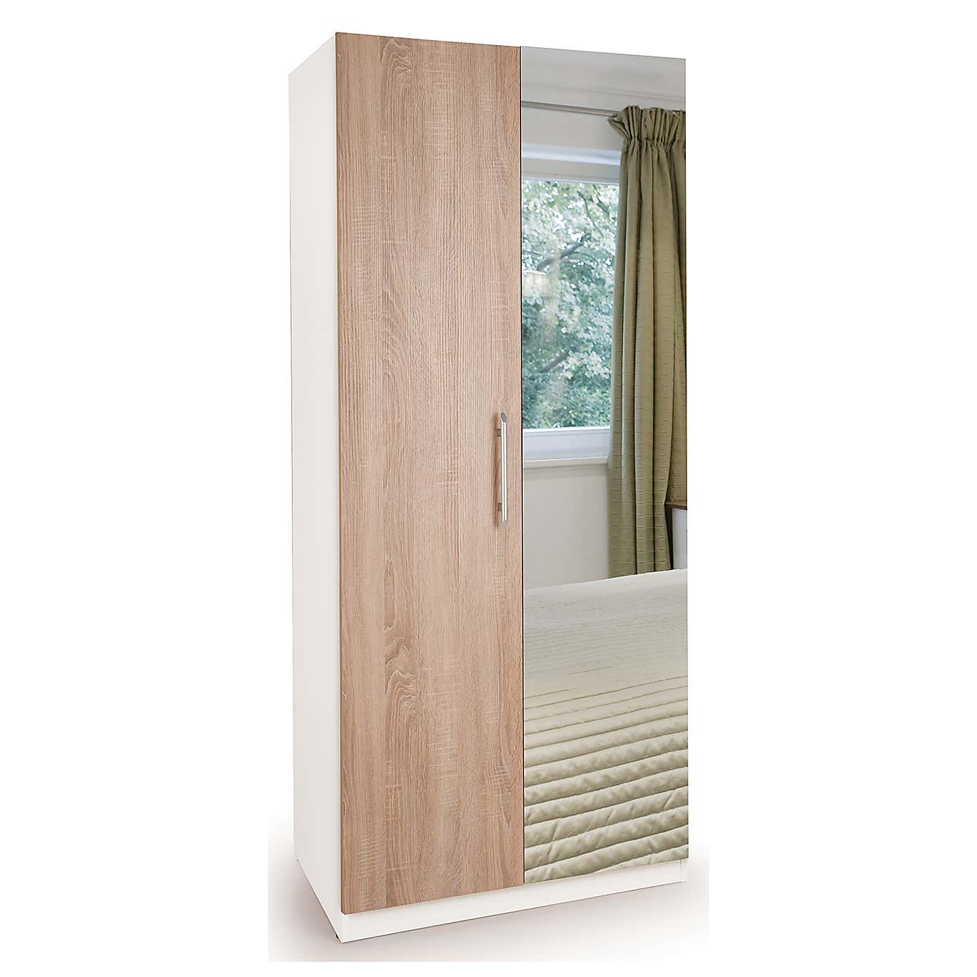 Euston Double Wardrobe, White