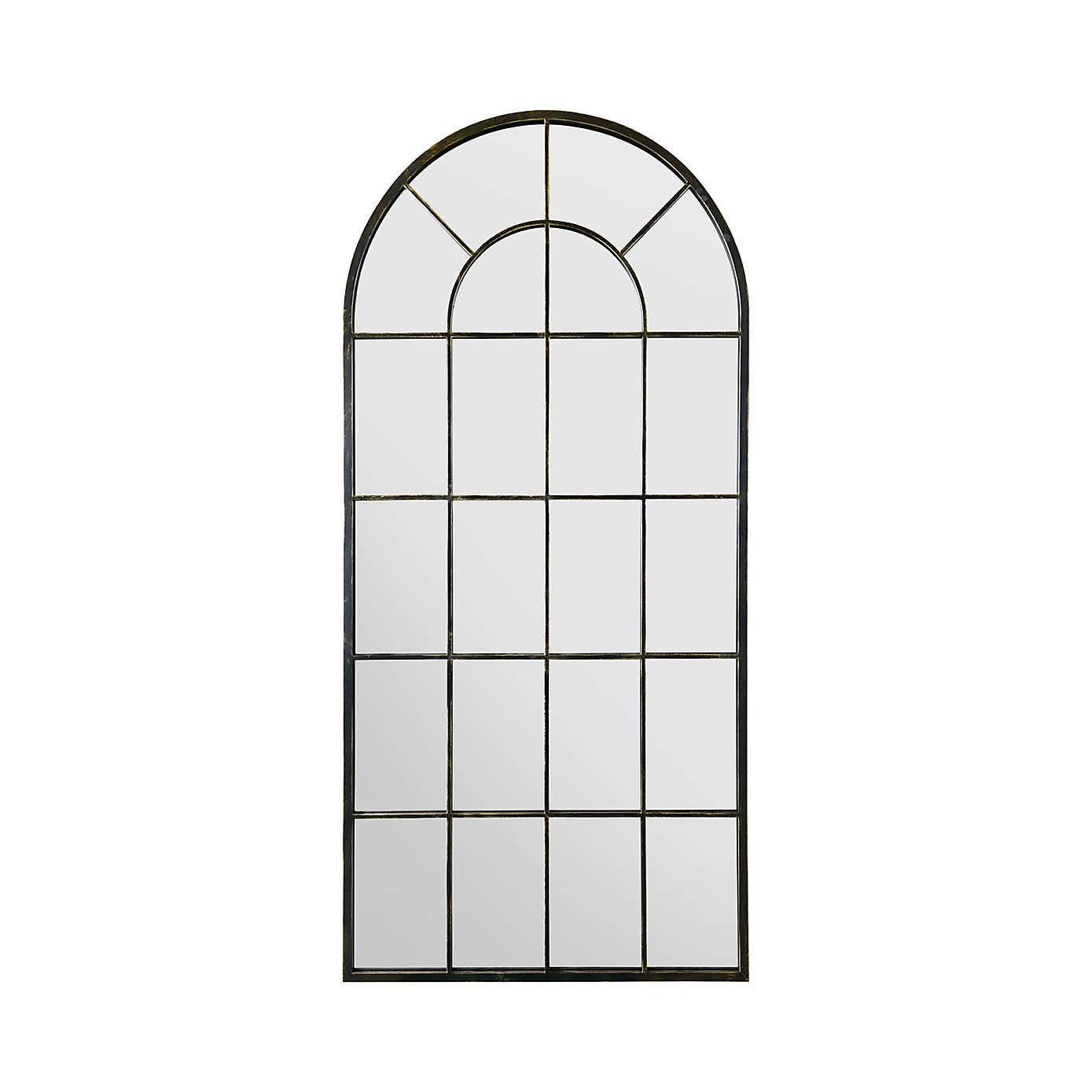 Arcus Window Antique Arched Indoor Outdoor Full Length Wall Mirror