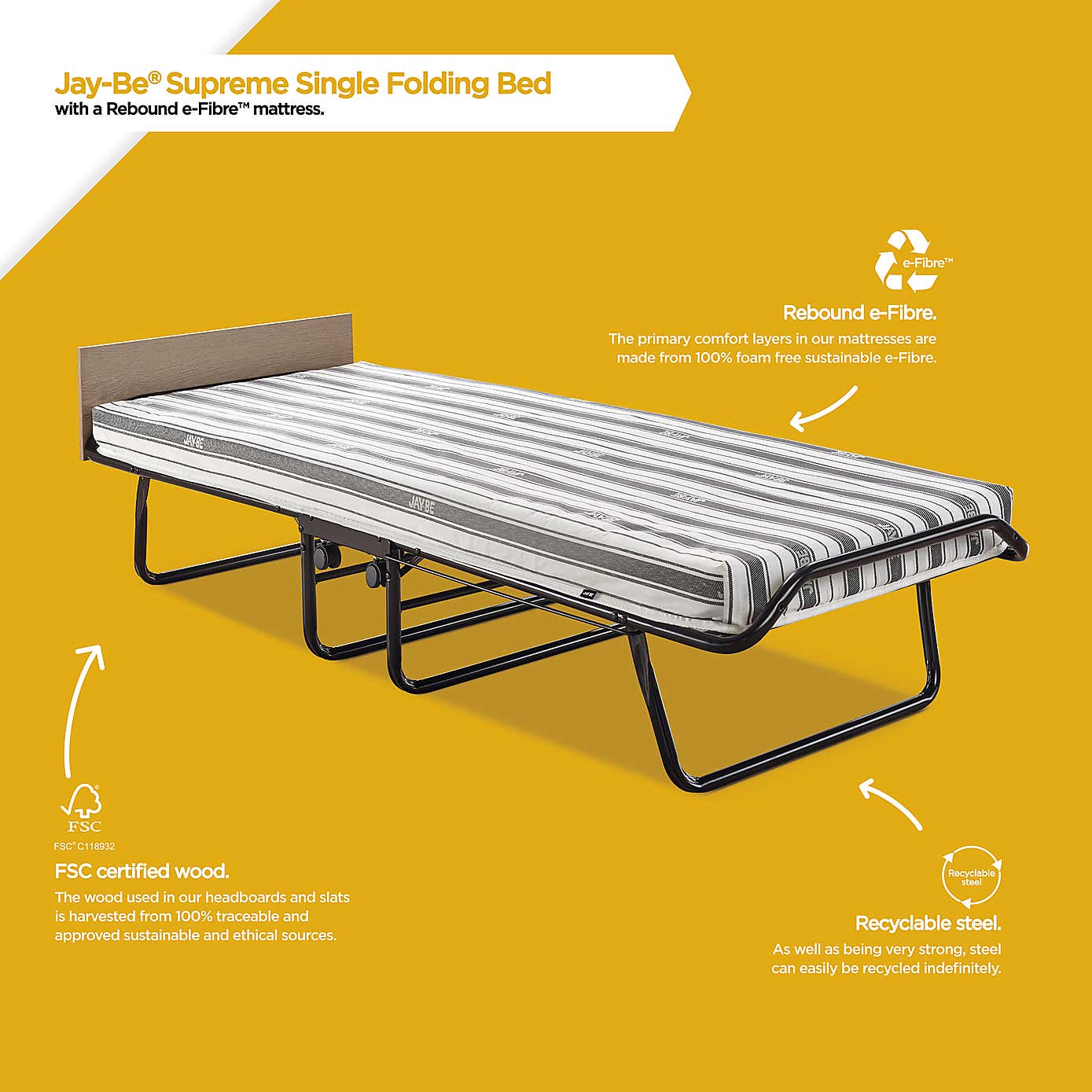 Supreme Airflow Fibre Folding Bed