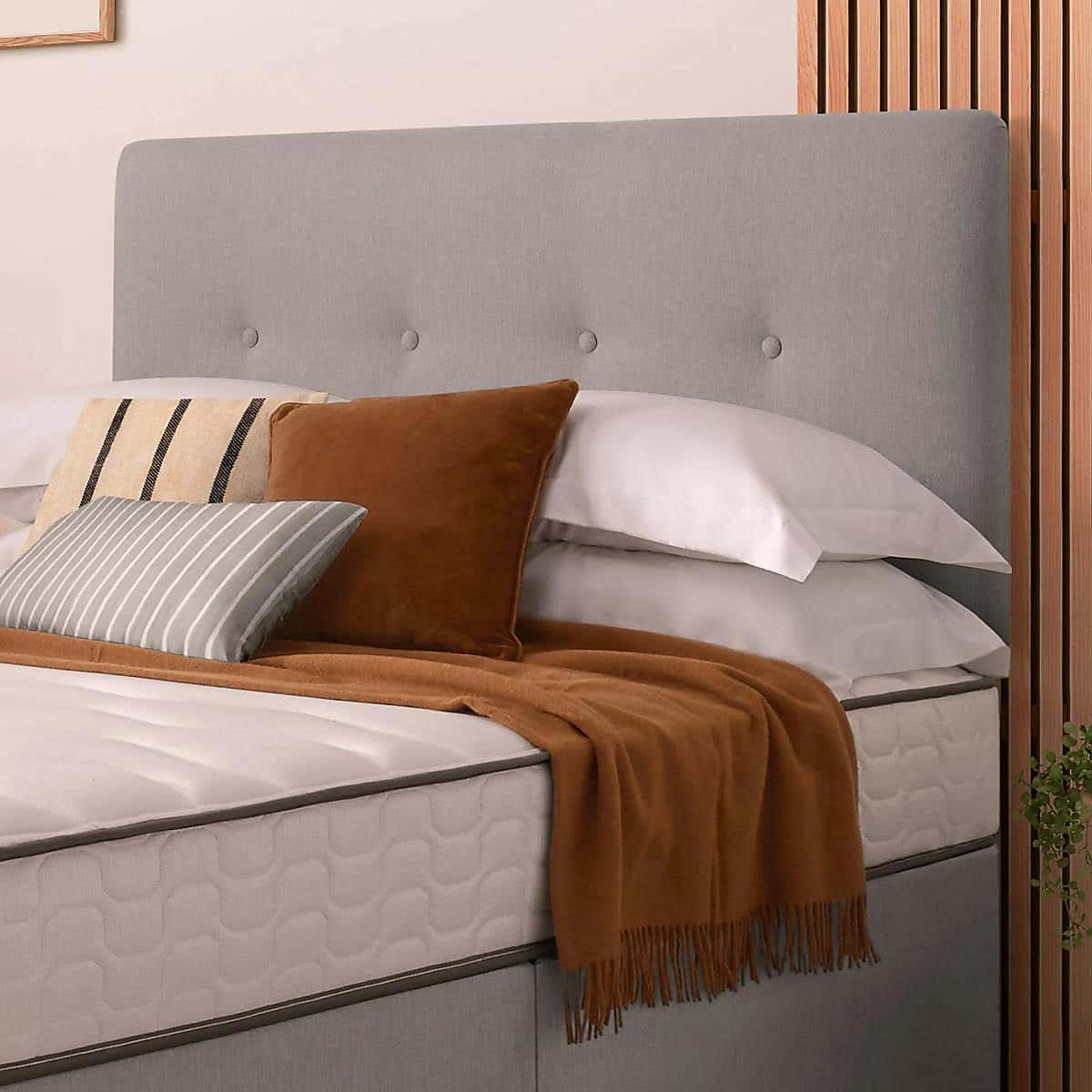 Silentnight 2 Drawer Divan Bed With Fabric Francisco Headboard